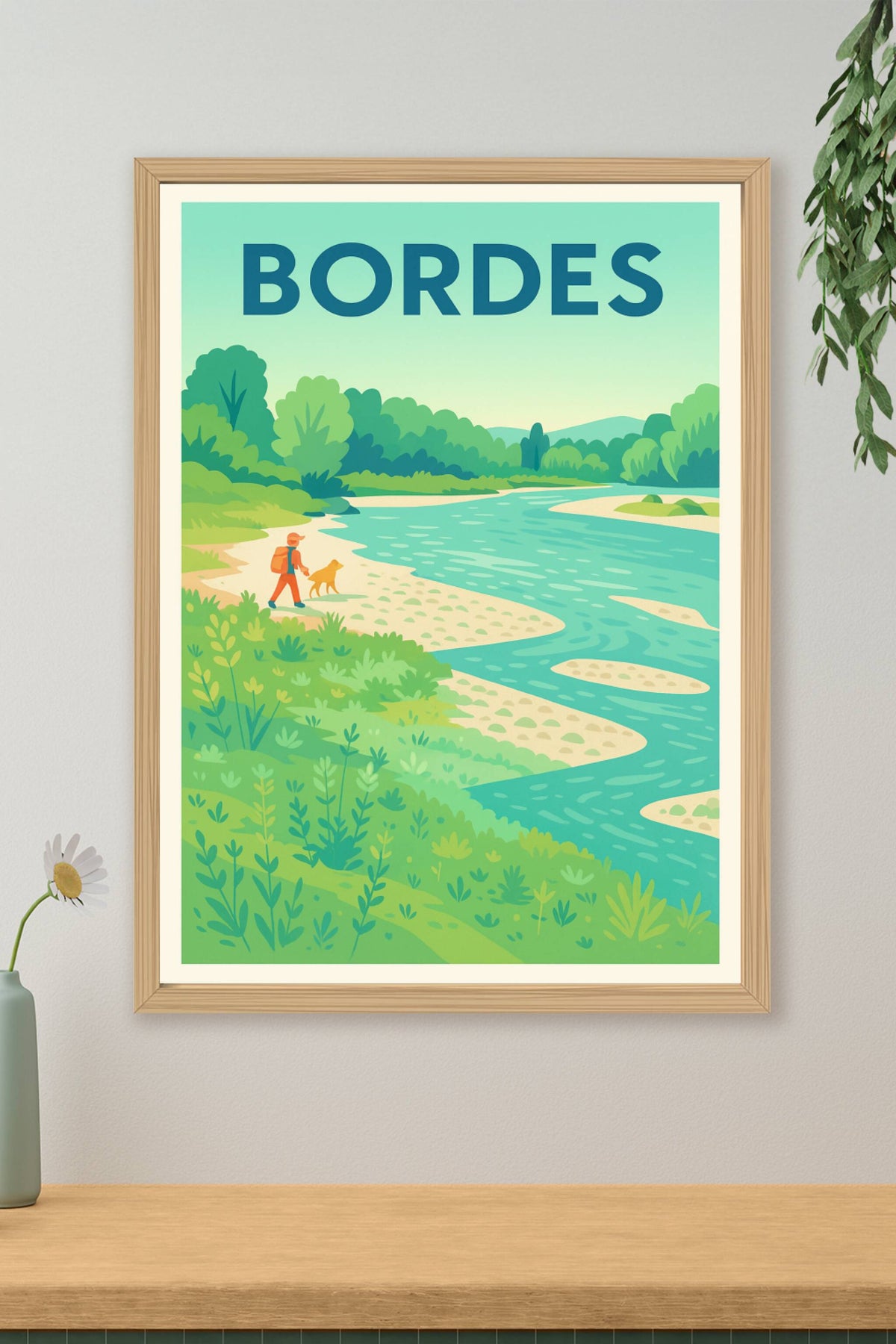 Affiche de Bordes - Sérénité au bord de l'eau