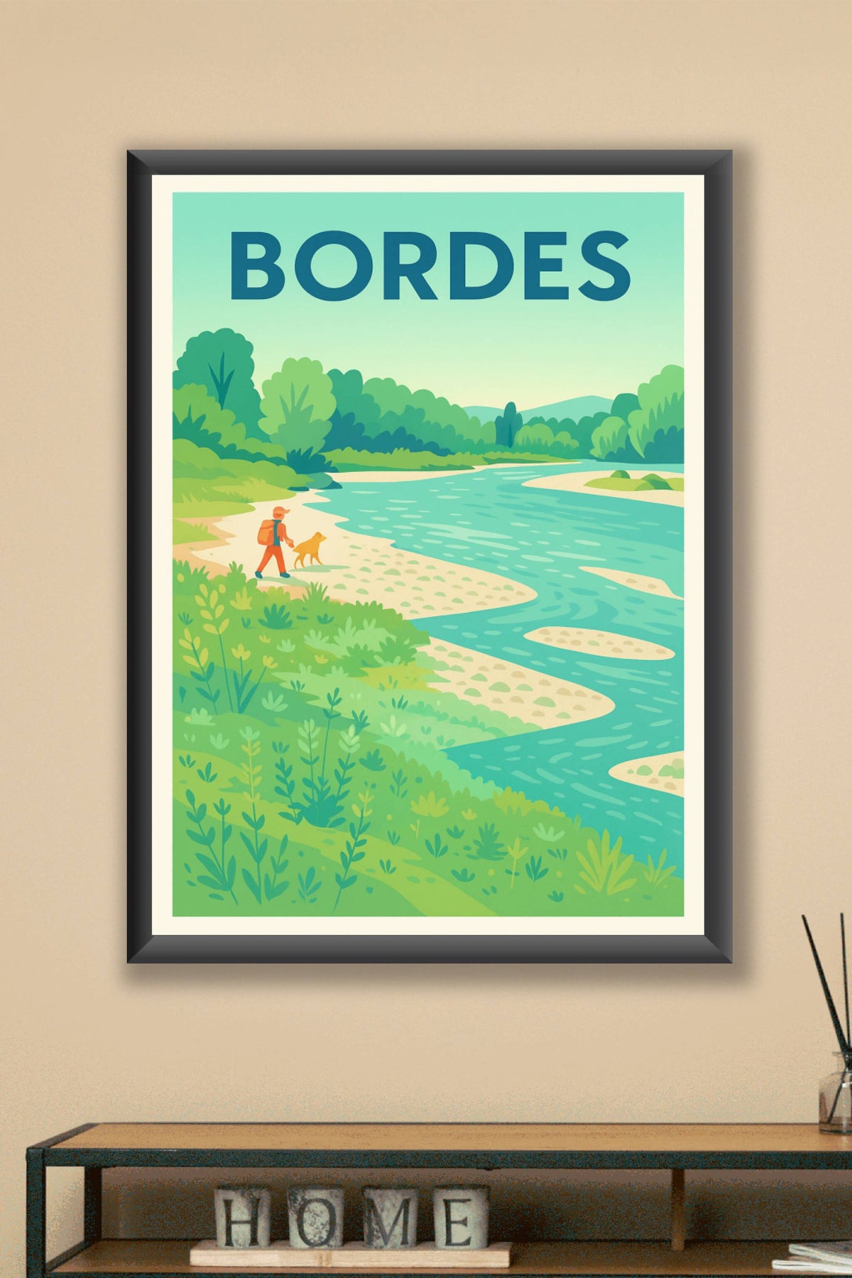 Affiche de Bordes - Sérénité au bord de l'eau
