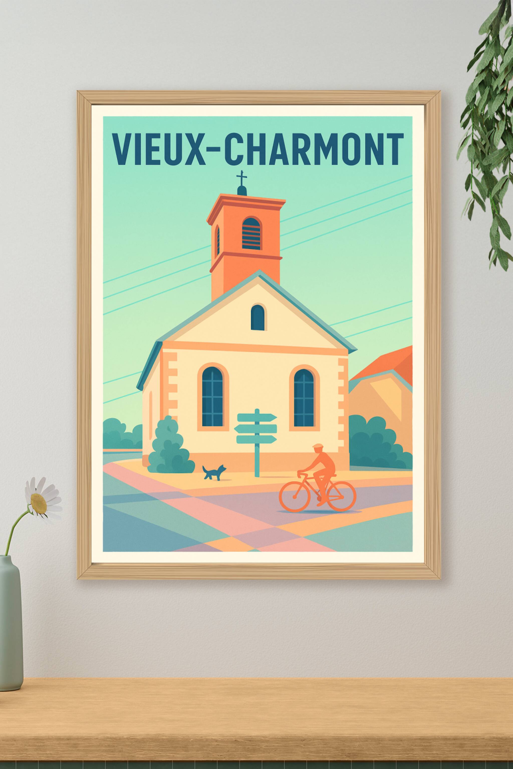 Affiche de Vieux-Charmont - Sérénité et charme à vélo