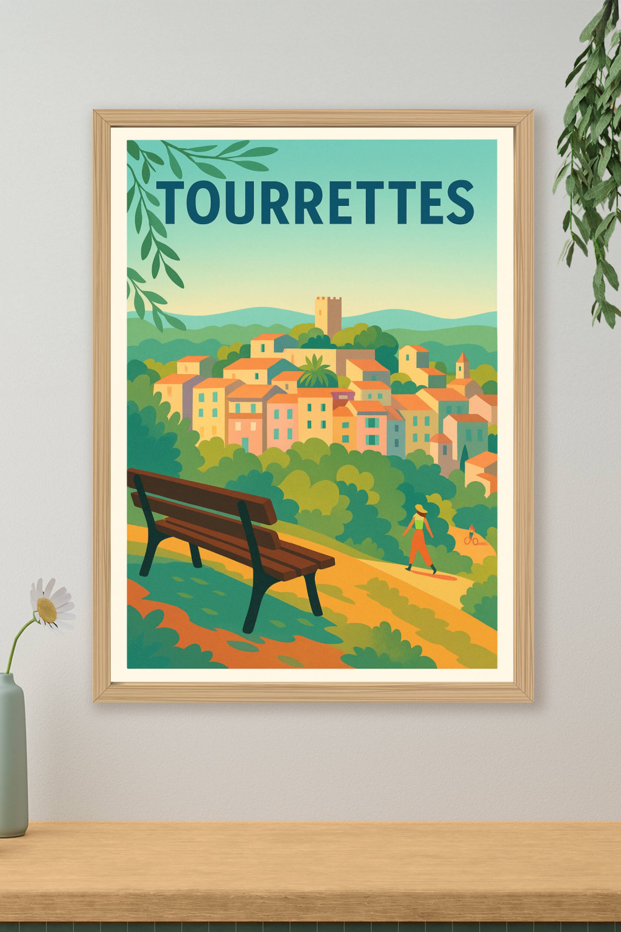 Affiche de Tourrettes - Village pittoresque au cœur de la nature