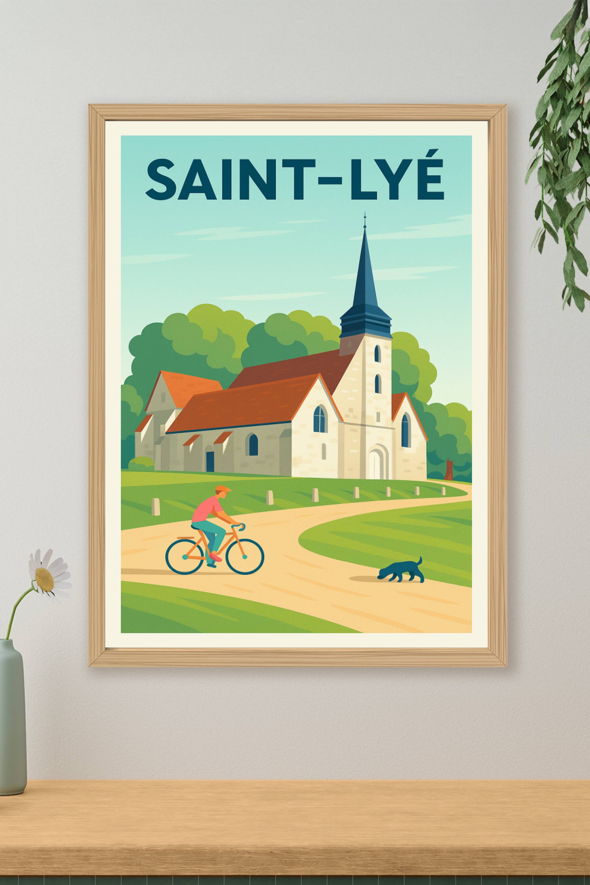 Affiche de Saint-Lyé - Charme paisible à vélo au cœur du village