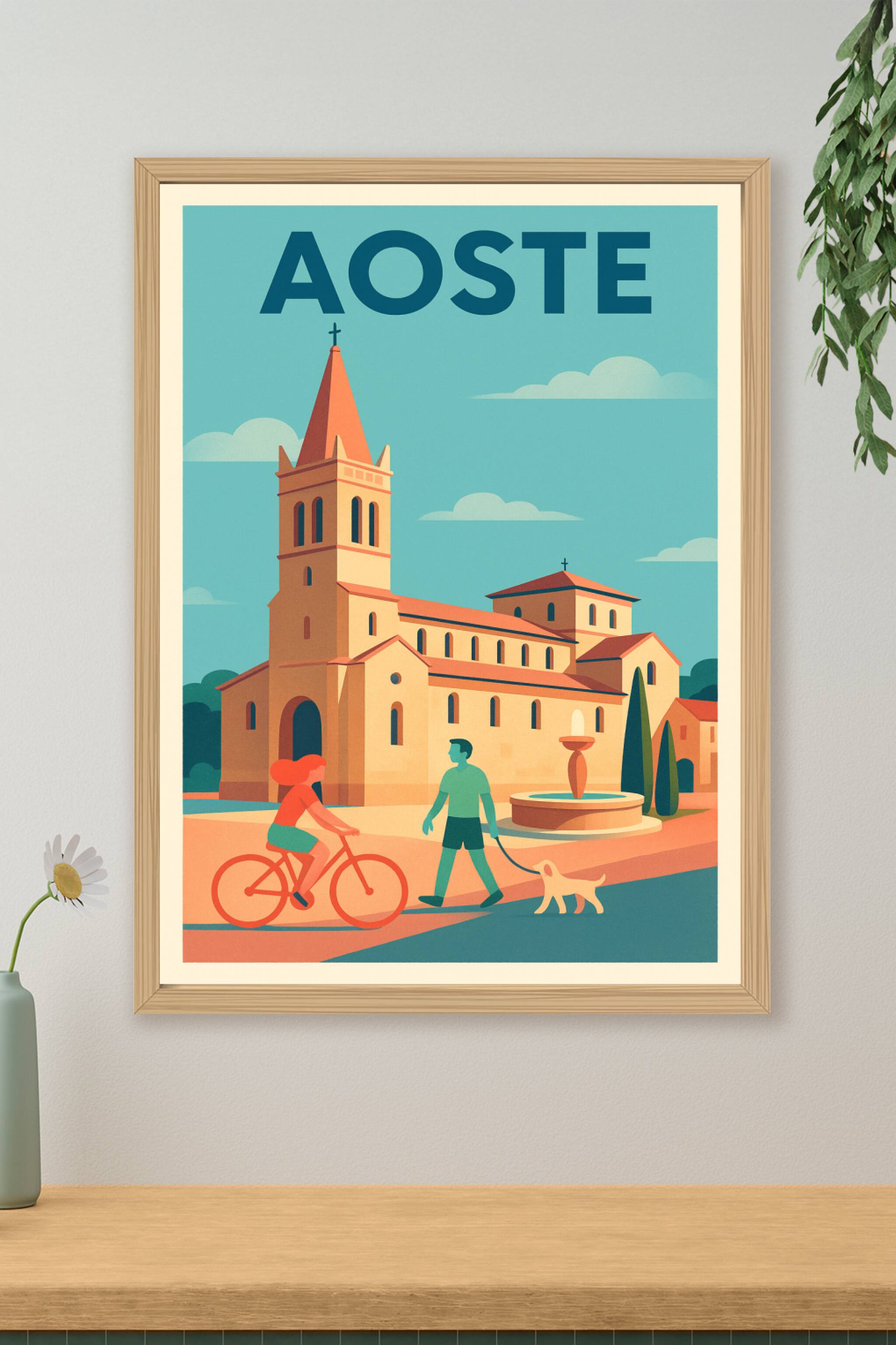 Affiche de Aoste - Charme et douceur de vivre alpine