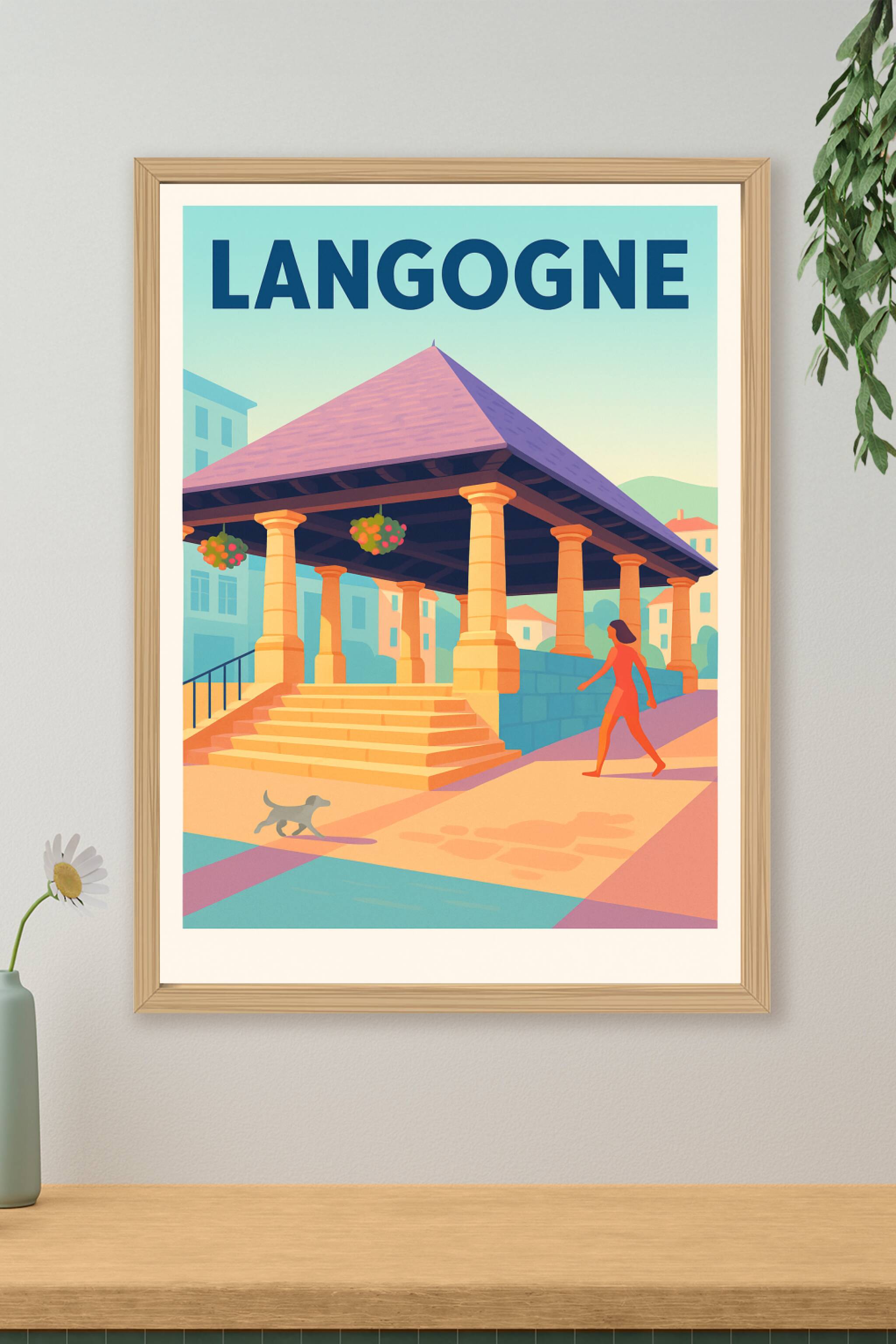 Affiche de Langogne - Charme et authenticité en architecture locale