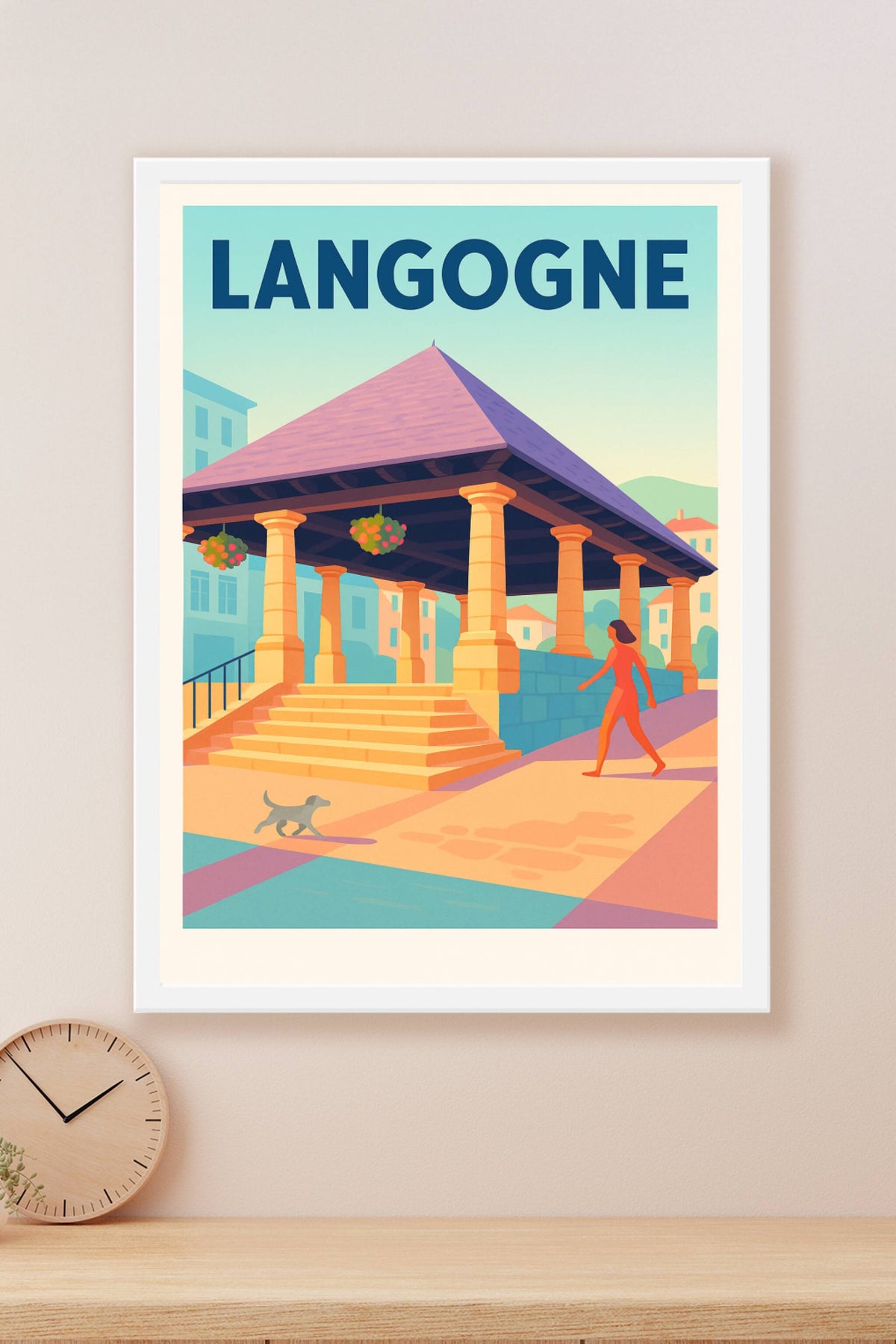 Affiche de Langogne - Charme et authenticité en architecture locale