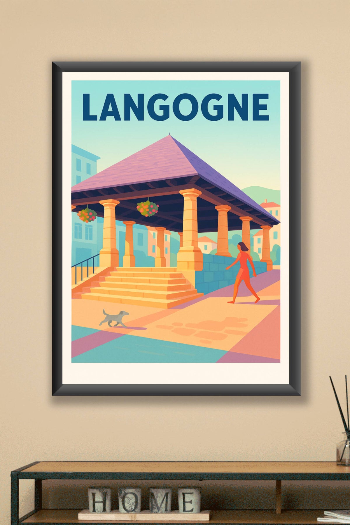 Affiche de Langogne - Charme et authenticité en architecture locale