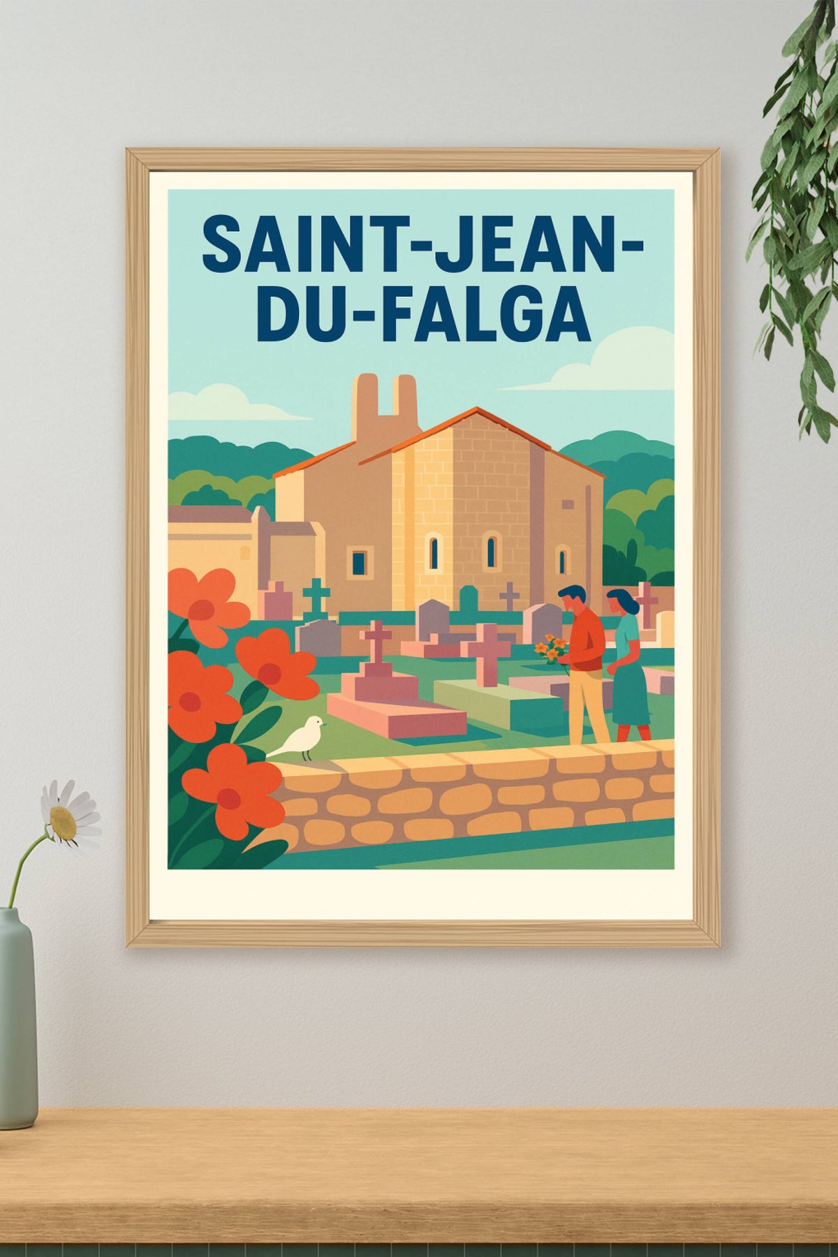 Affiche de Saint-Jean-du-Falga - Un voyage paisible au cœur du passé