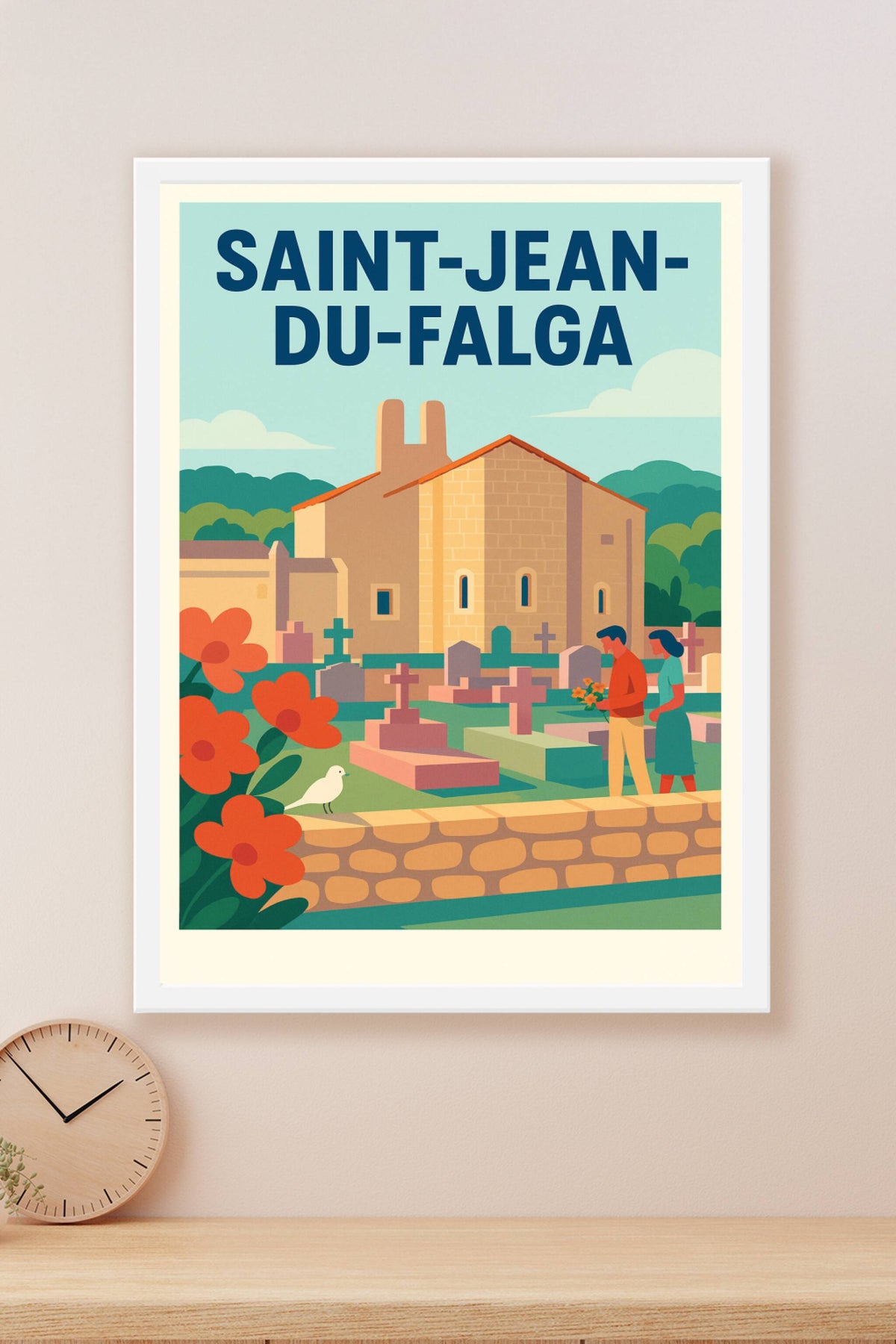 Affiche de Saint-Jean-du-Falga - Un voyage paisible au cœur du passé