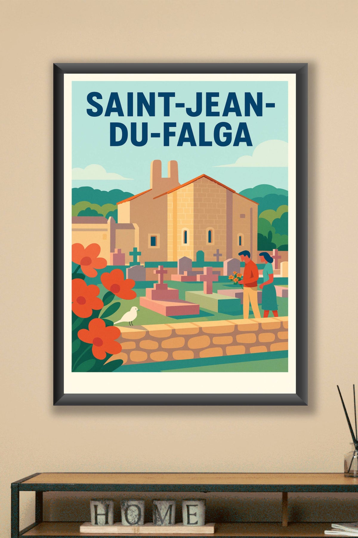 Affiche de Saint-Jean-du-Falga - Un voyage paisible au cœur du passé