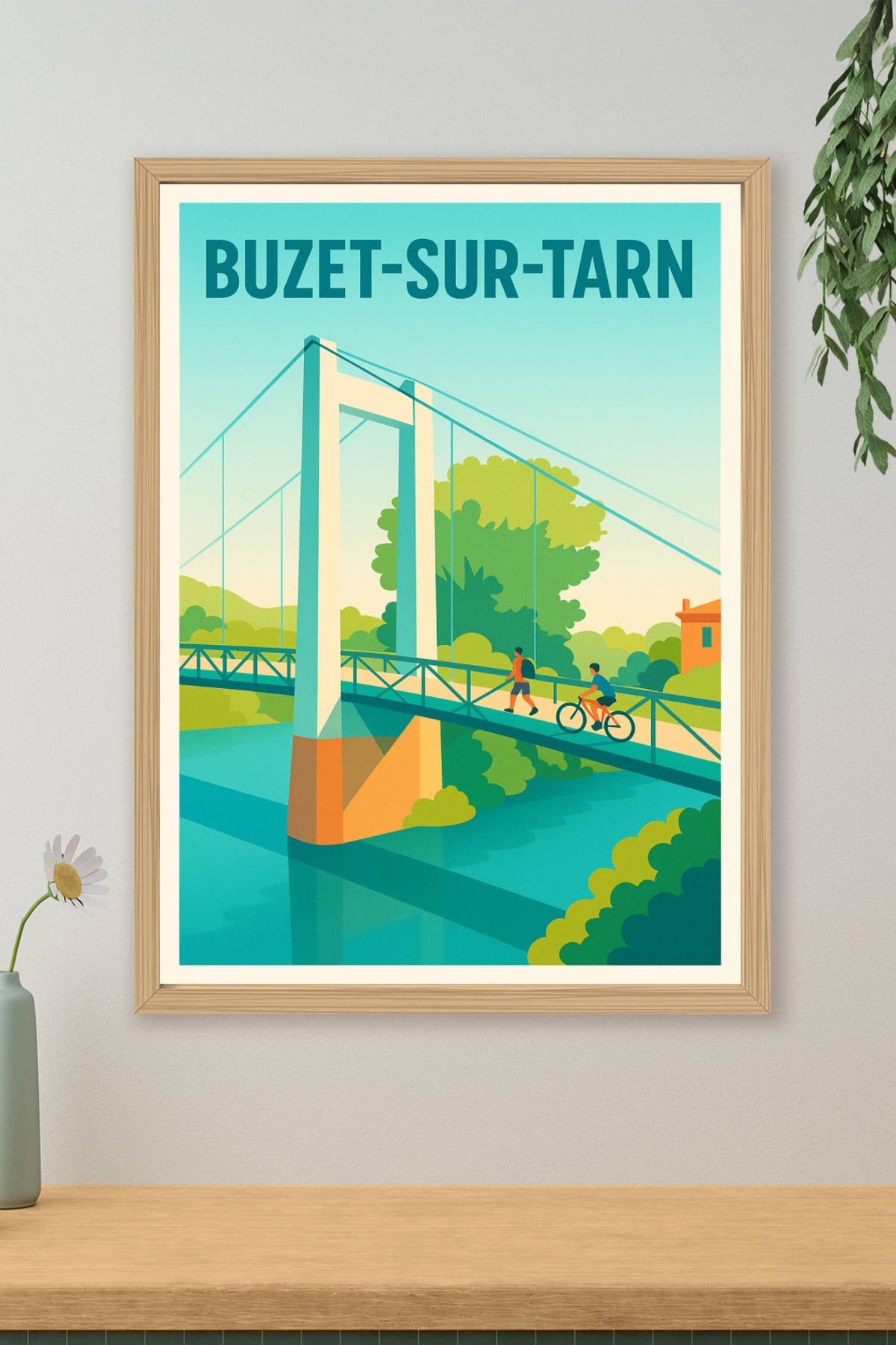 Affiche de Buzet-sur-Tarn - Charme et sérénité sur le pont suspendu