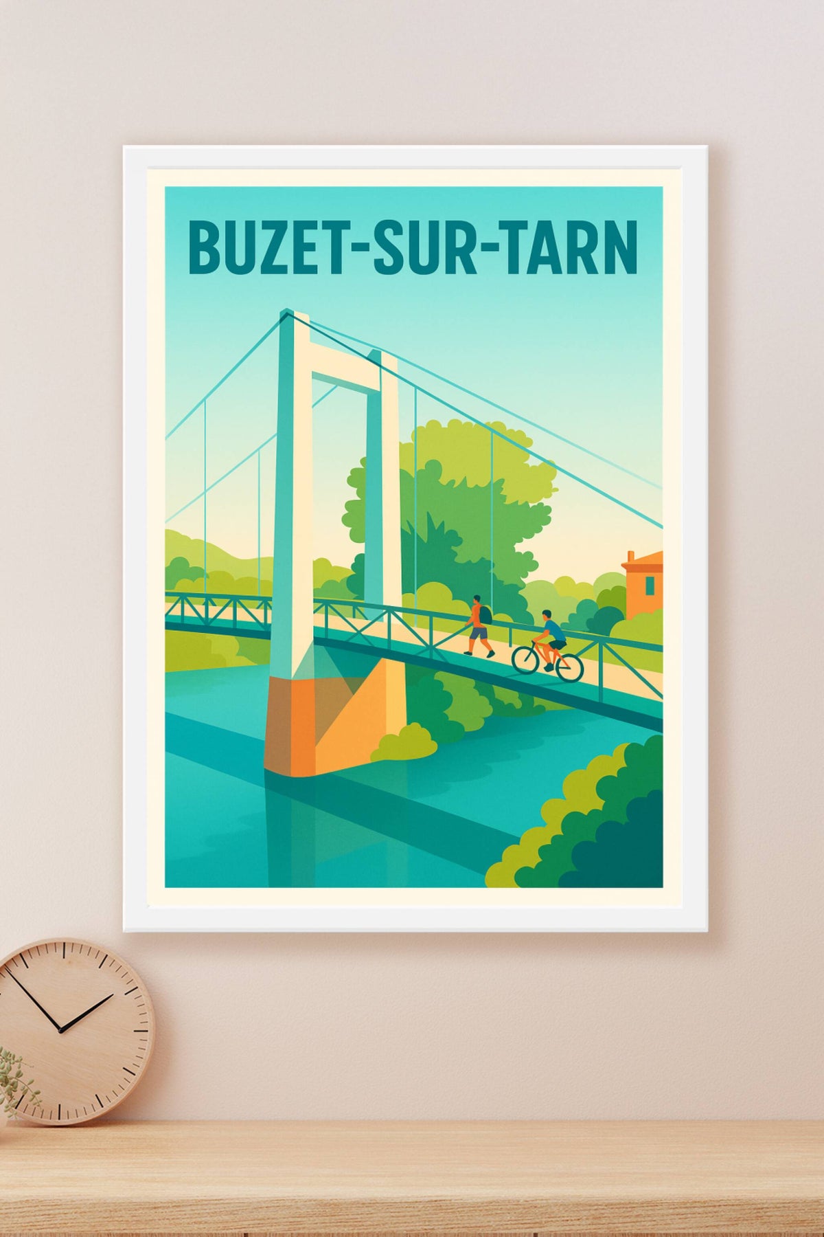 Affiche de Buzet-sur-Tarn - Charme et sérénité sur le pont suspendu