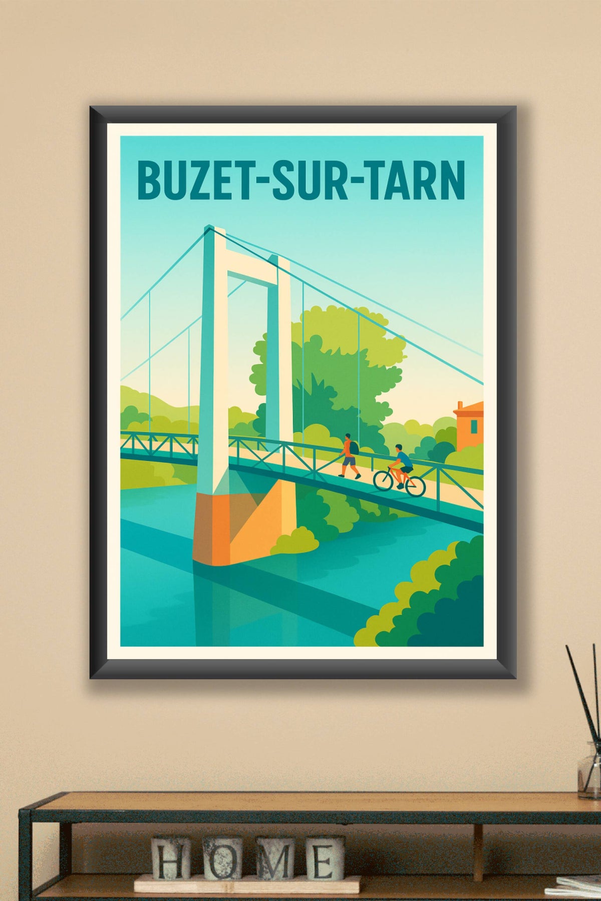 Affiche de Buzet-sur-Tarn - Charme et sérénité sur le pont suspendu