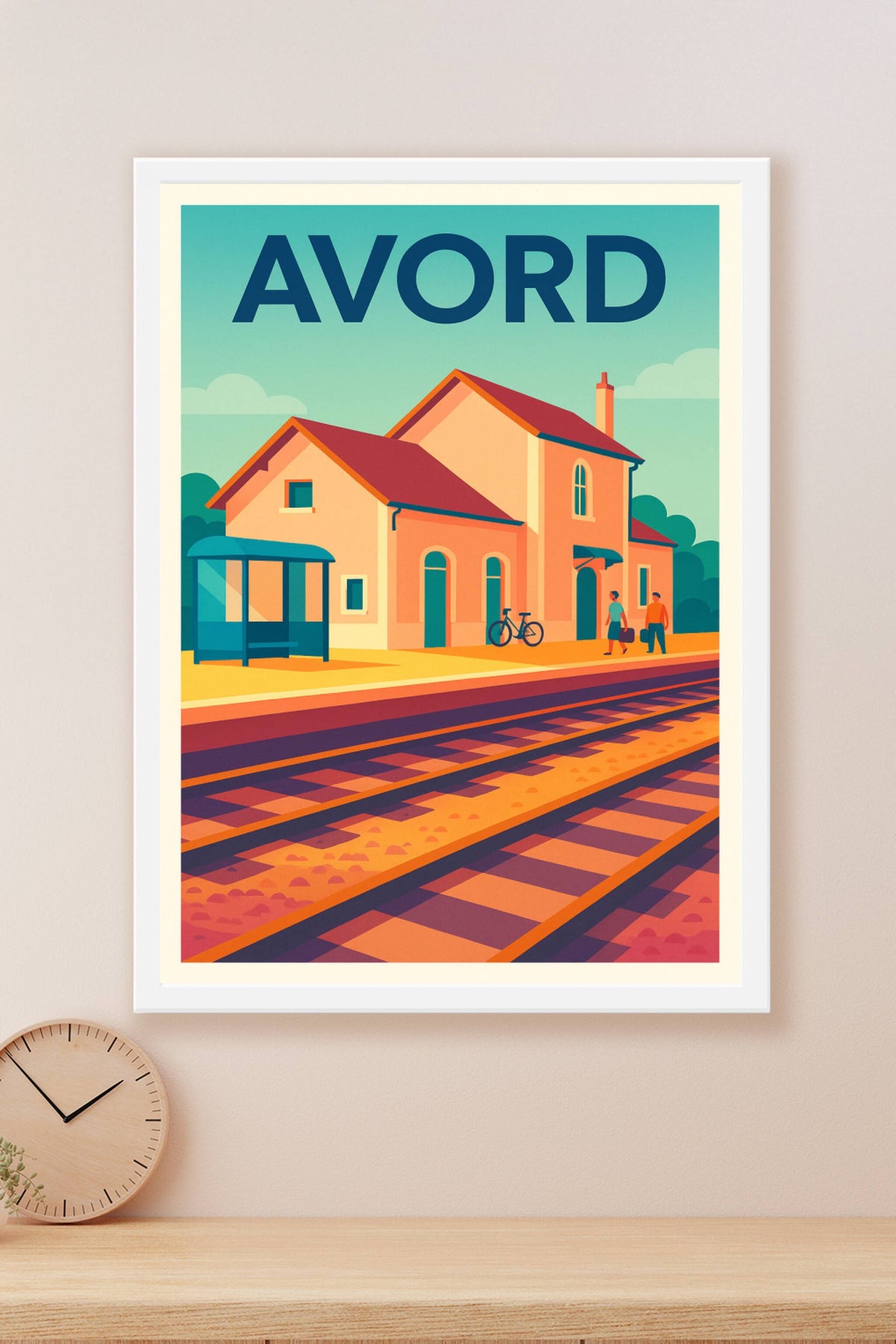Affiche de Avord - L'ambiance paisible de la gare locale