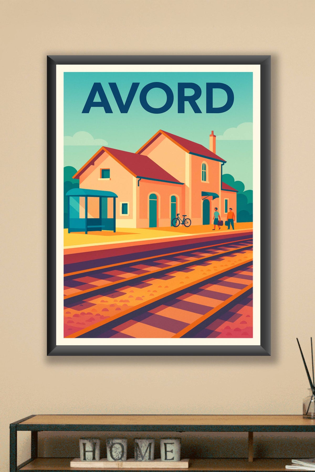 Affiche de Avord - L'ambiance paisible de la gare locale
