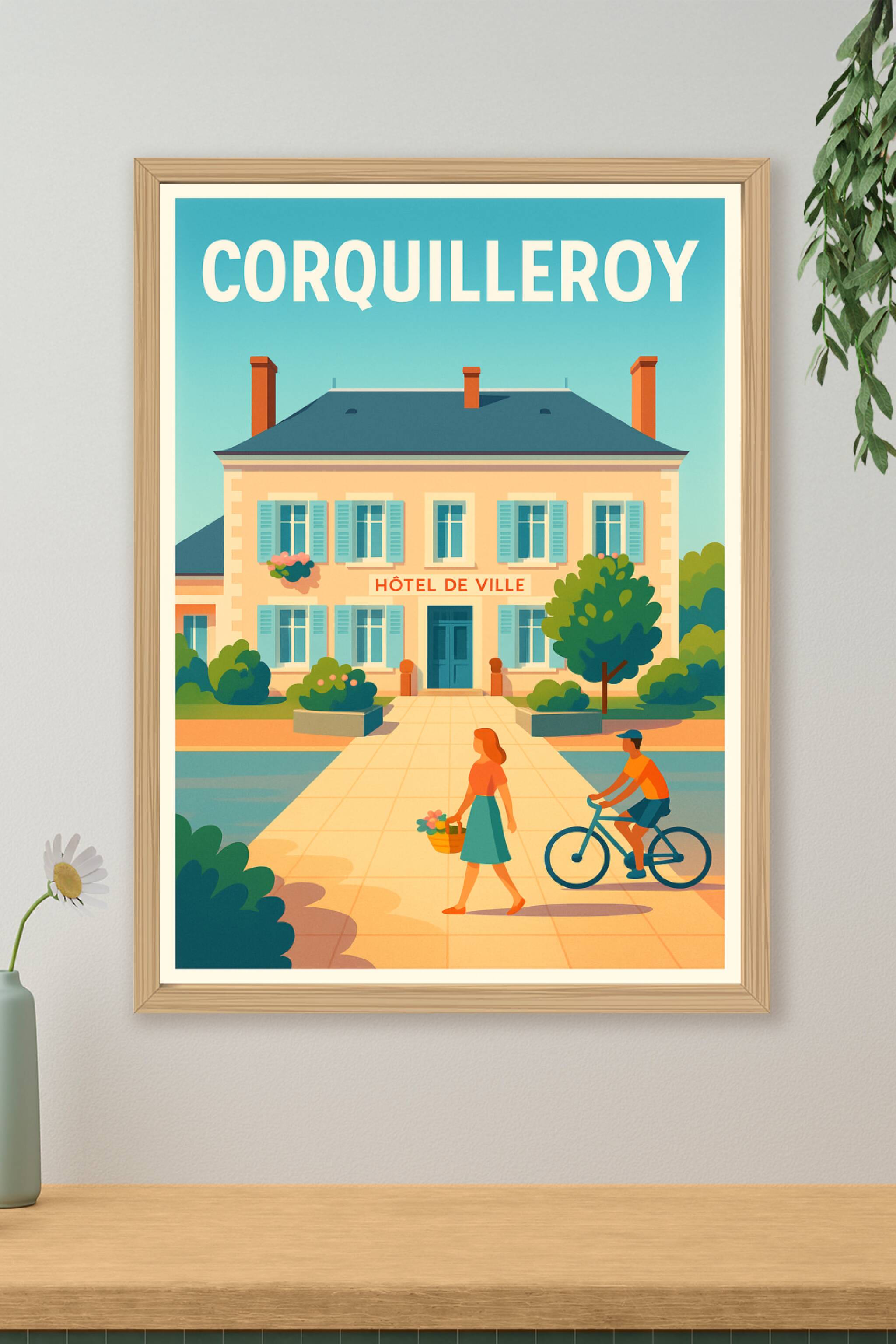 Affiche de Corquilleroy - Charme paisible de l'Hôtel de Ville