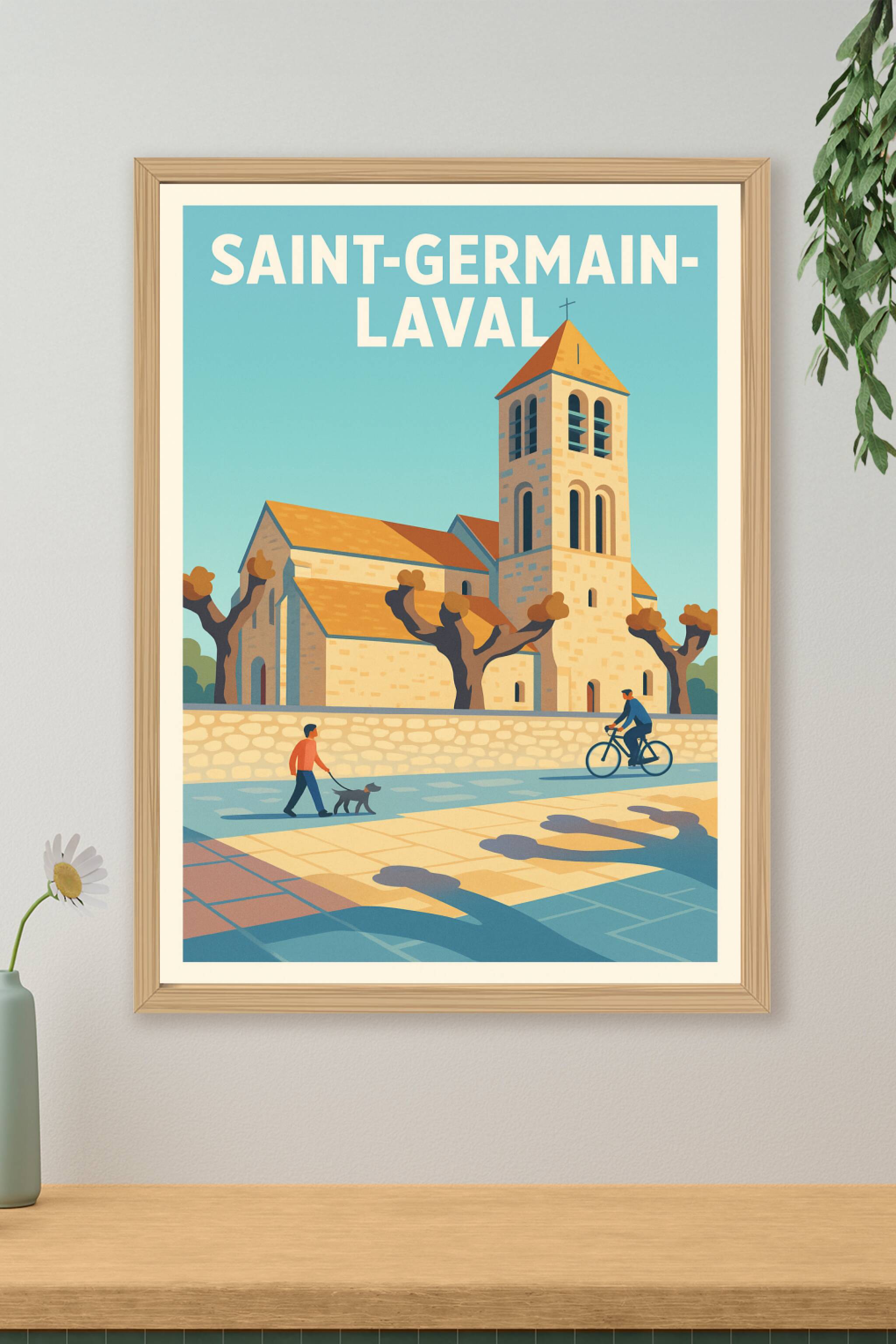 Affiche de Saint-Germain-Laval - Tranquillité et patrimoine au cœur de la ville