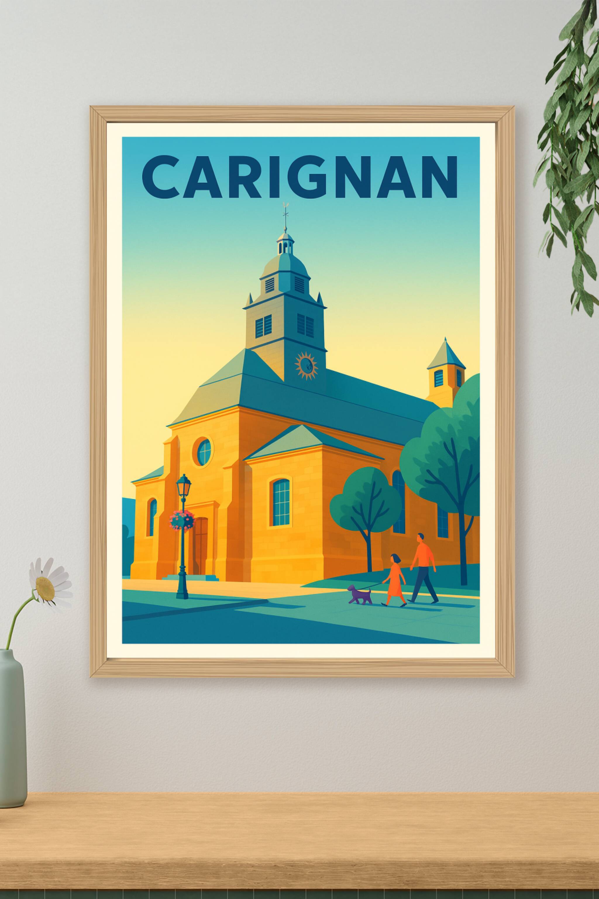 Affiche de Carignan - L'élégance intemporelle au cœur de la ville