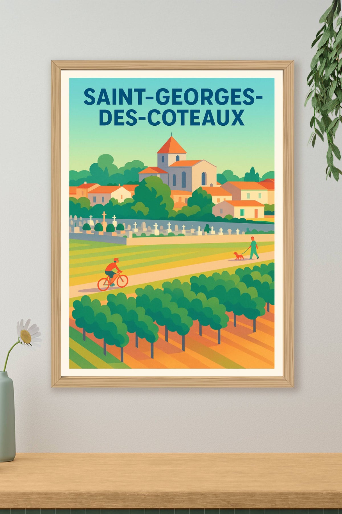Affiche de Saint-Georges-des-Coteaux - Promenade bucolique au cœur du village