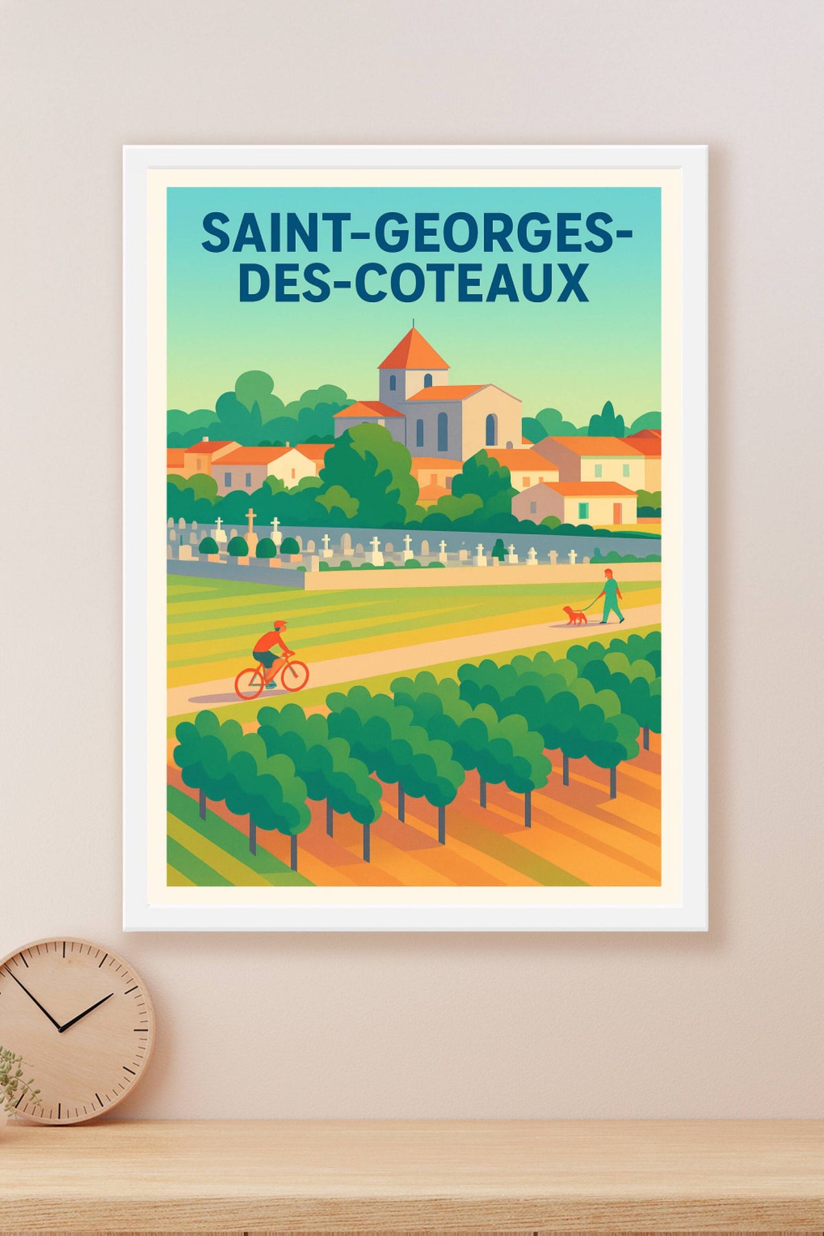 Affiche de Saint-Georges-des-Coteaux - Promenade bucolique au cœur du village