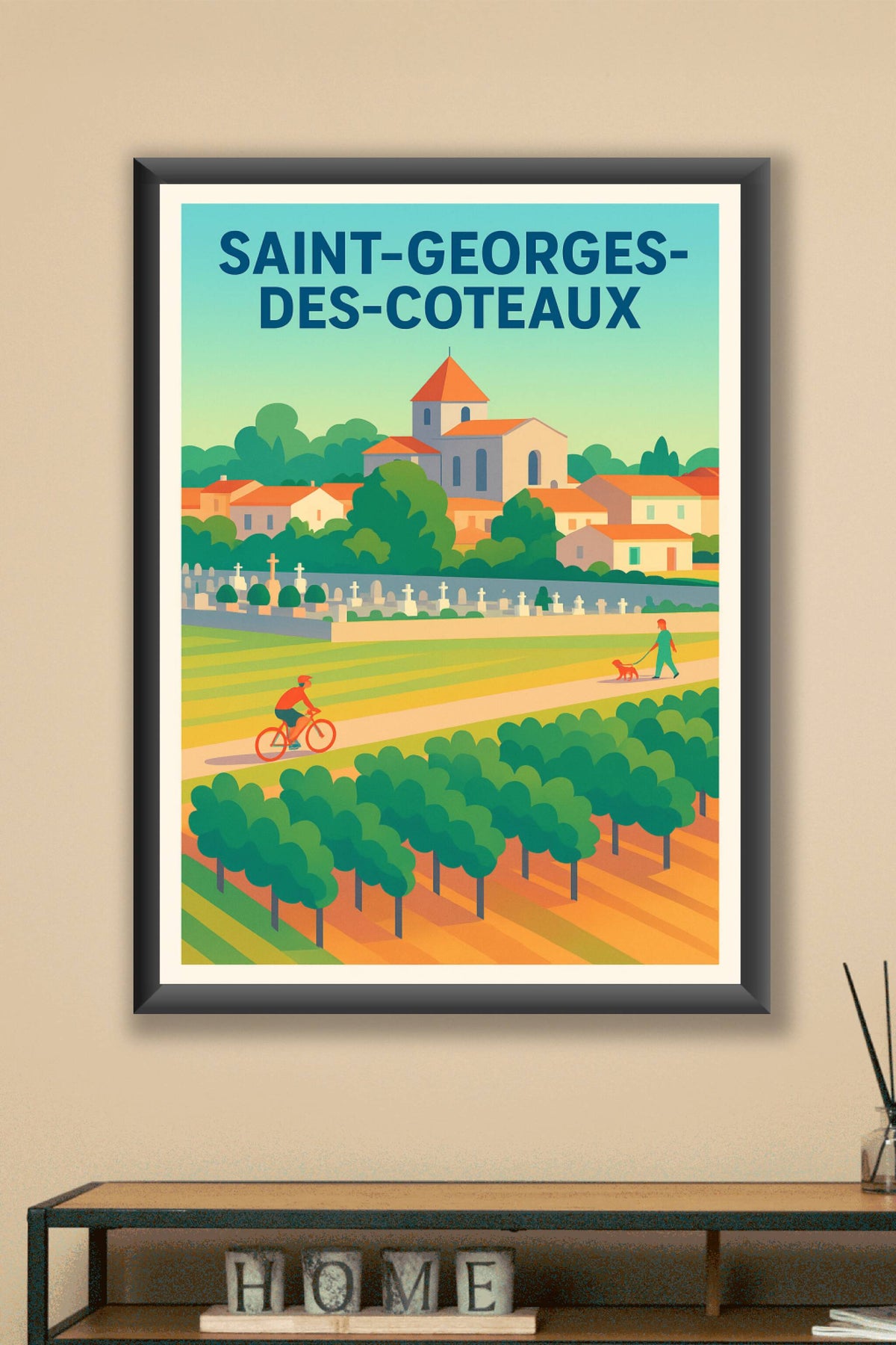 Affiche de Saint-Georges-des-Coteaux - Promenade bucolique au cœur du village