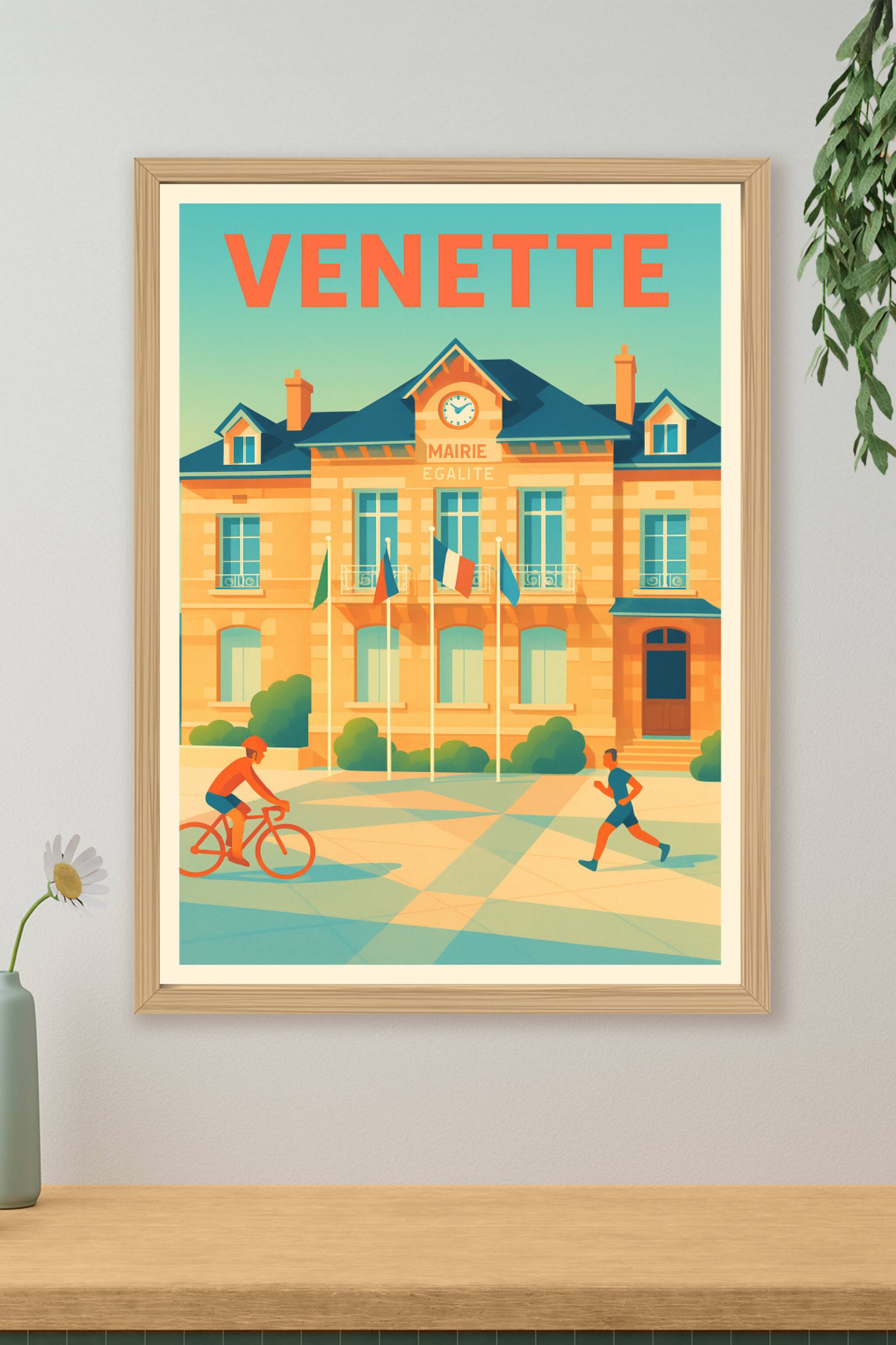 Affiche de Venette - L'élégance de la mairie au cœur de la ville