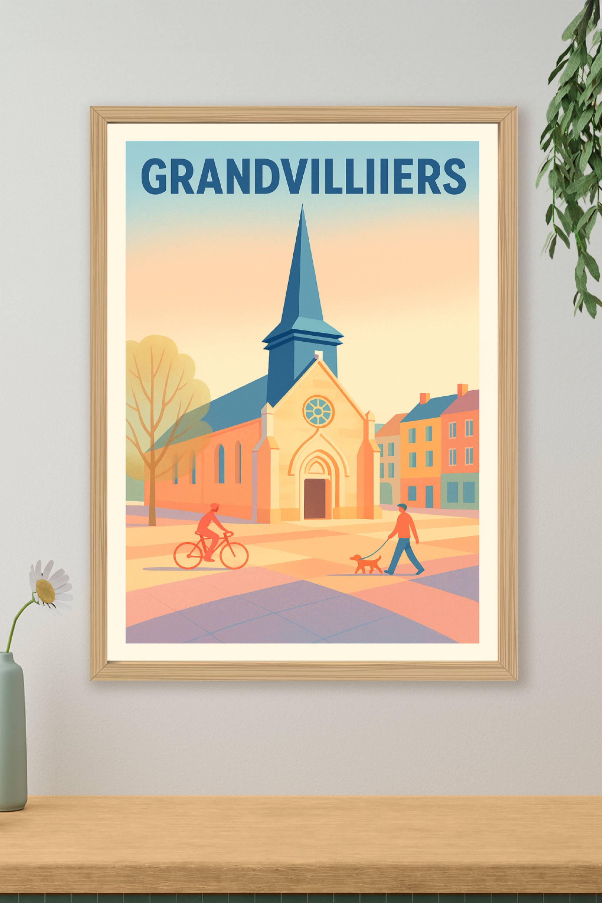 Affiche de Grandvilliers - Charme et douceur de la vie provinciale
