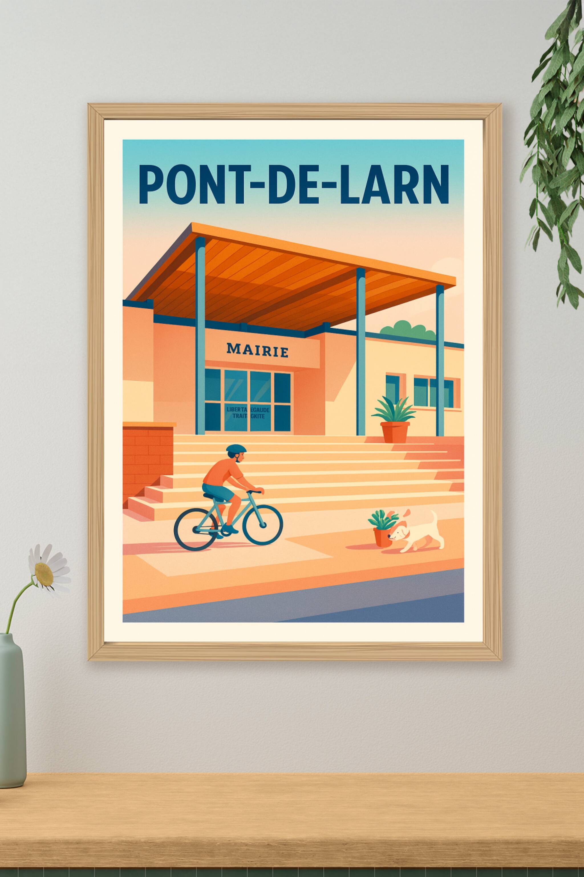 Affiche de Pont-de-Larn - L'entrée paisible de la mairie