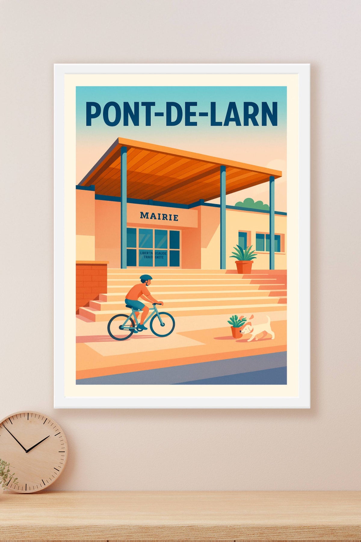 Affiche de Pont-de-Larn - L'entrée paisible de la mairie