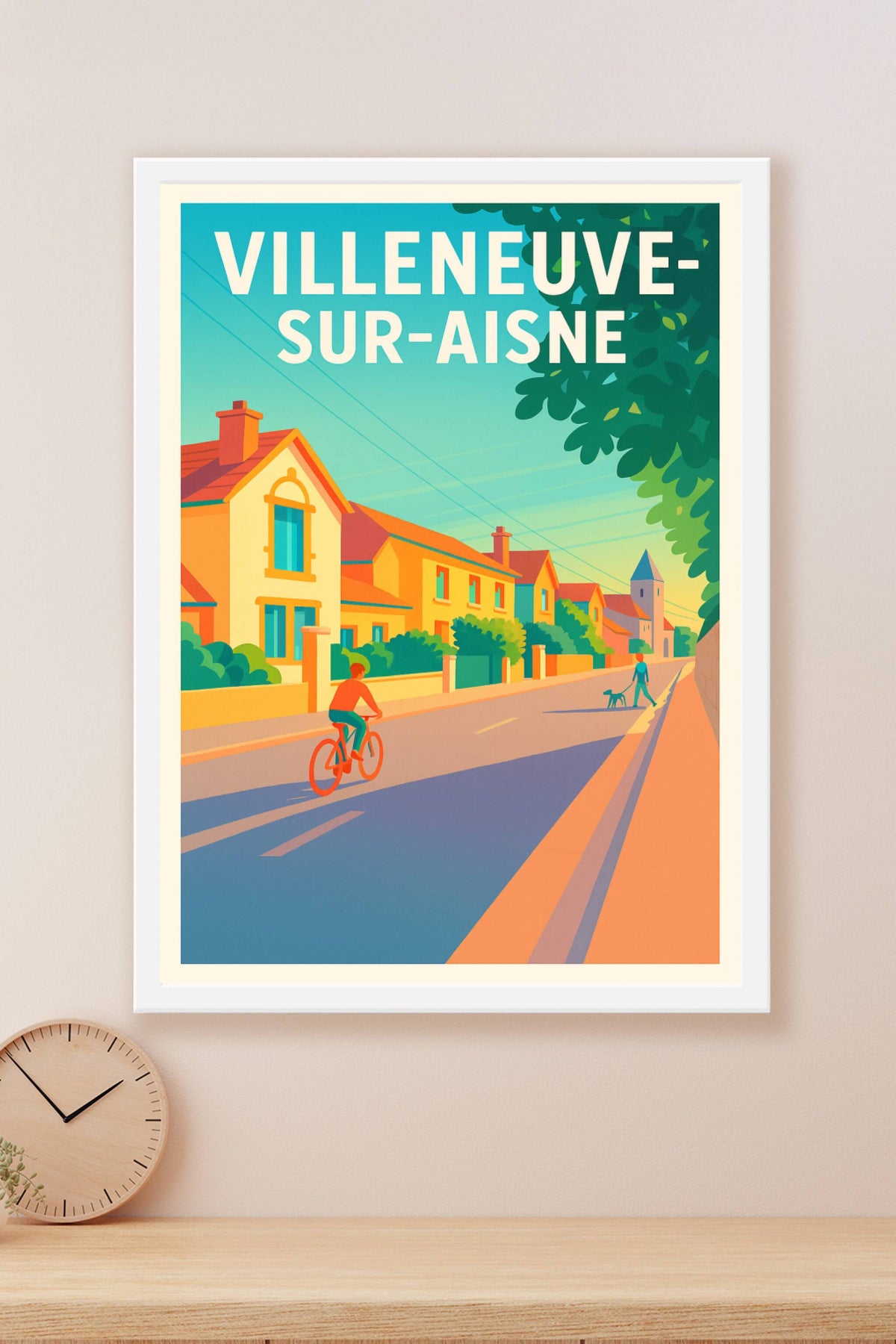 Affiche de Villeneuve-sur-Aisne - L'art de la quiétude au fil des rues