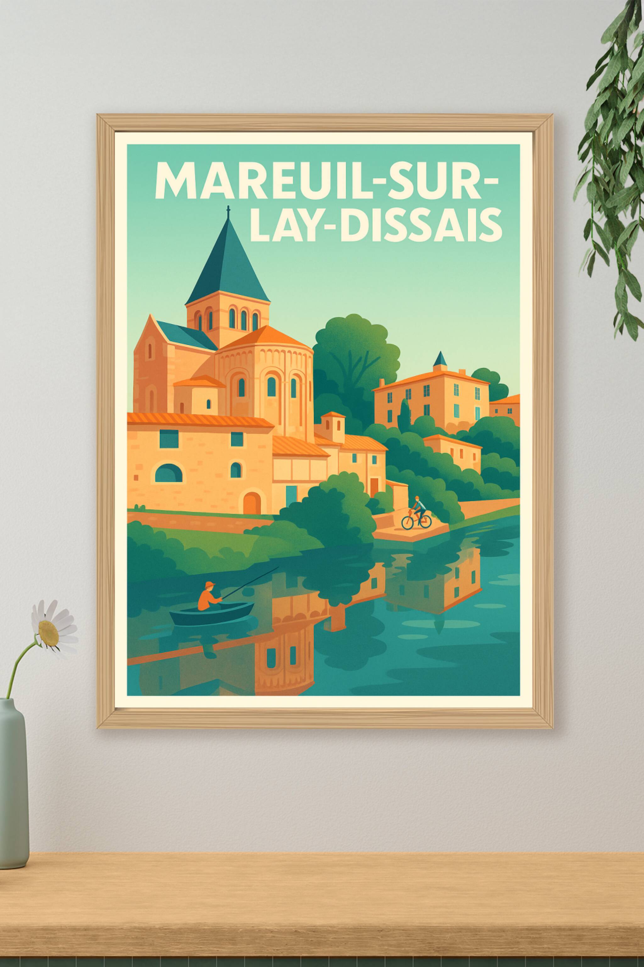 Affiche de Mareuil-sur-Lay-Dissais - Charme et Sérénité au Bord de l'Eau