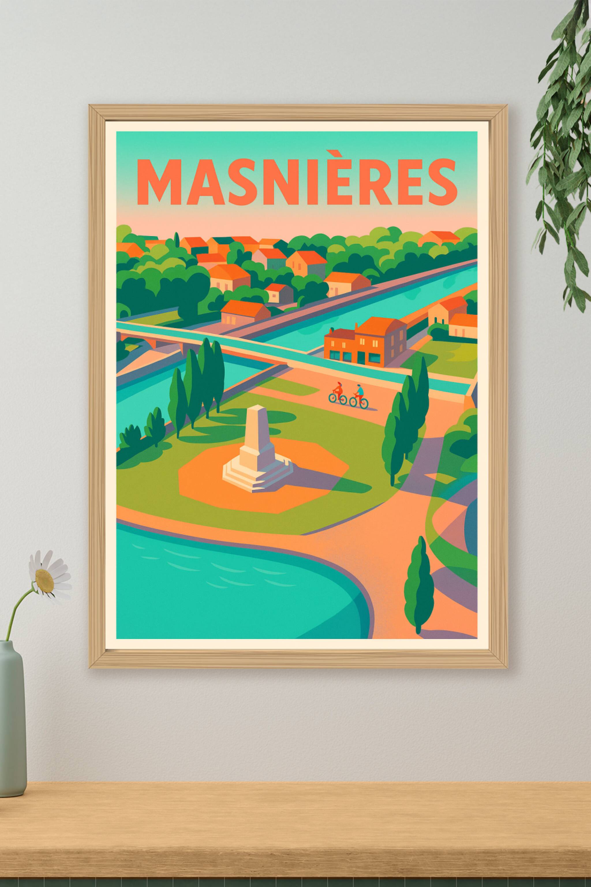 Affiche de Masnières - Charme et sérénité au fil de l'eau
