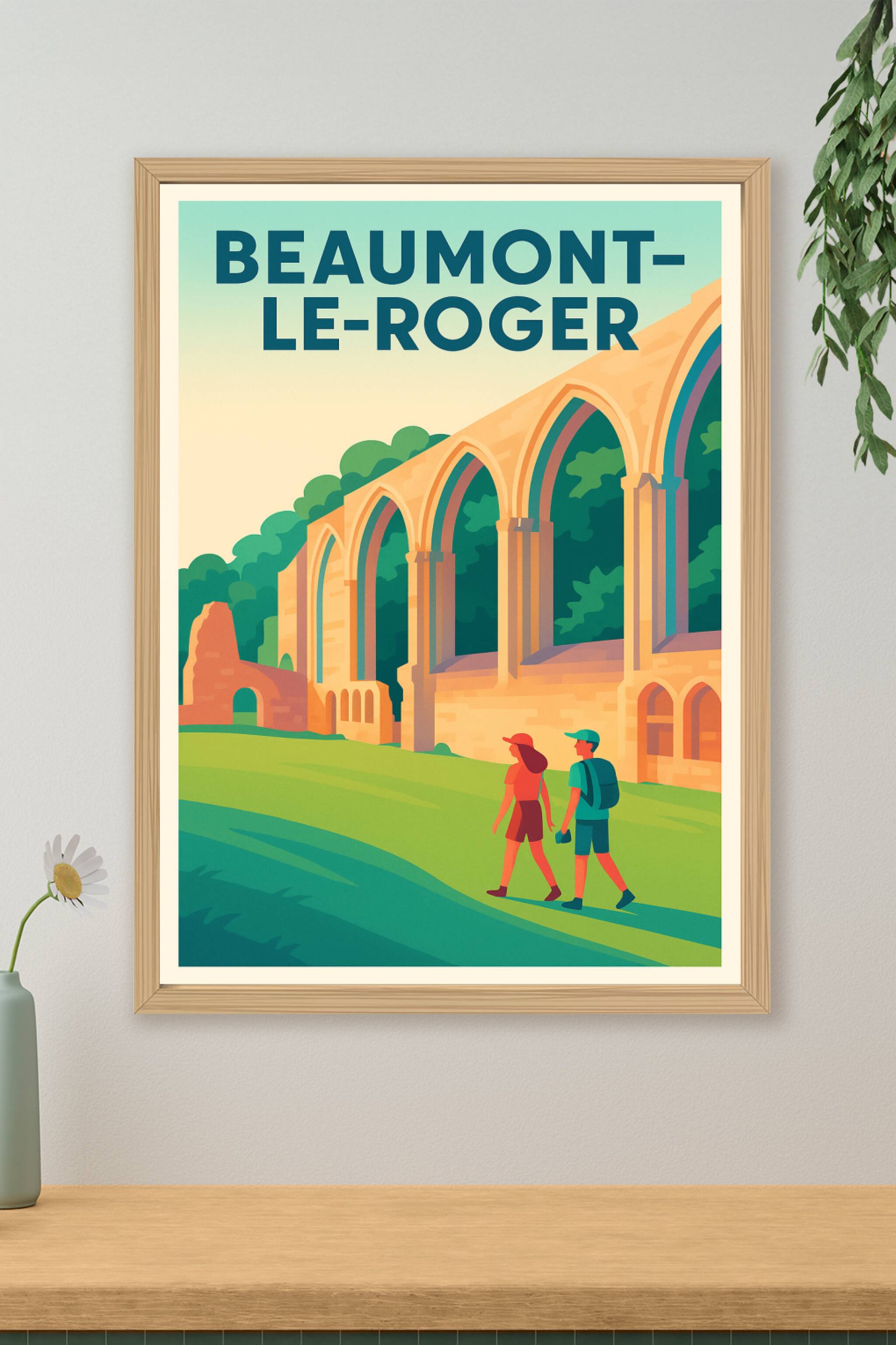 Affiche de Beaumont-le-Roger - Promenade au cœur du patrimoine