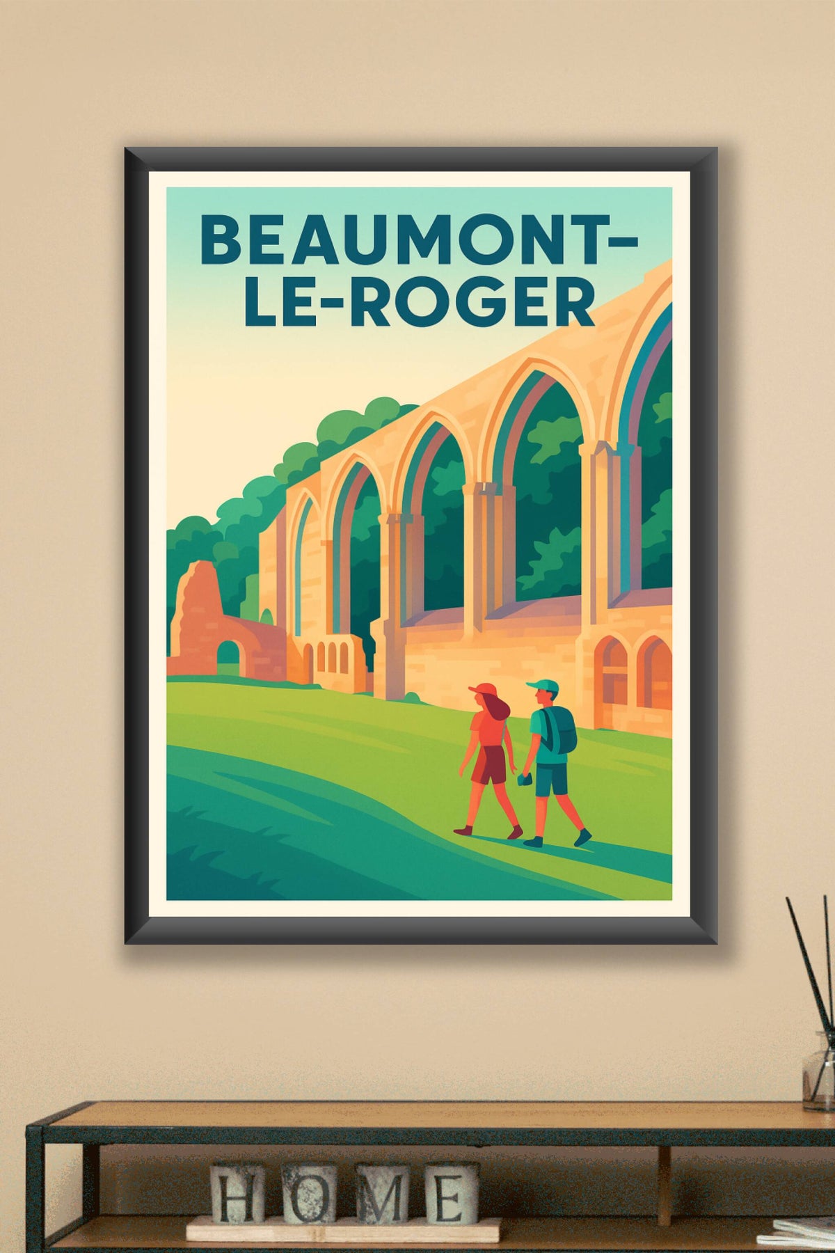 Affiche de Beaumont-le-Roger - Promenade au cœur du patrimoine