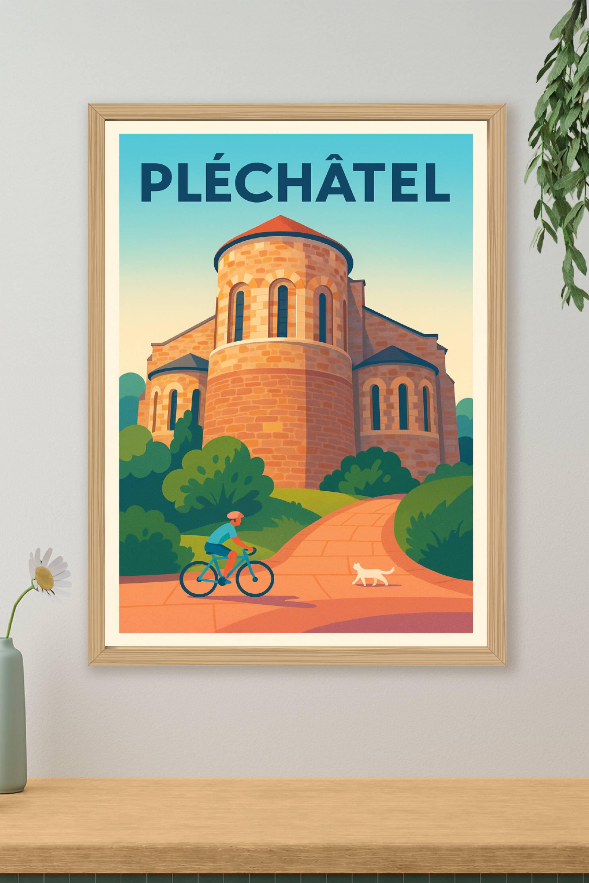 Affiche de Pléchâtel - Charme et sérénité à vélo
