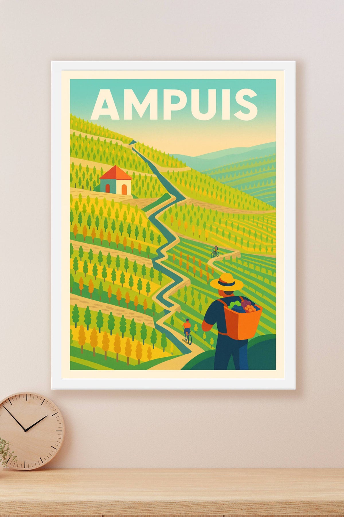 Affiche de Ampuis - Le charme authentique des vignobles en pente