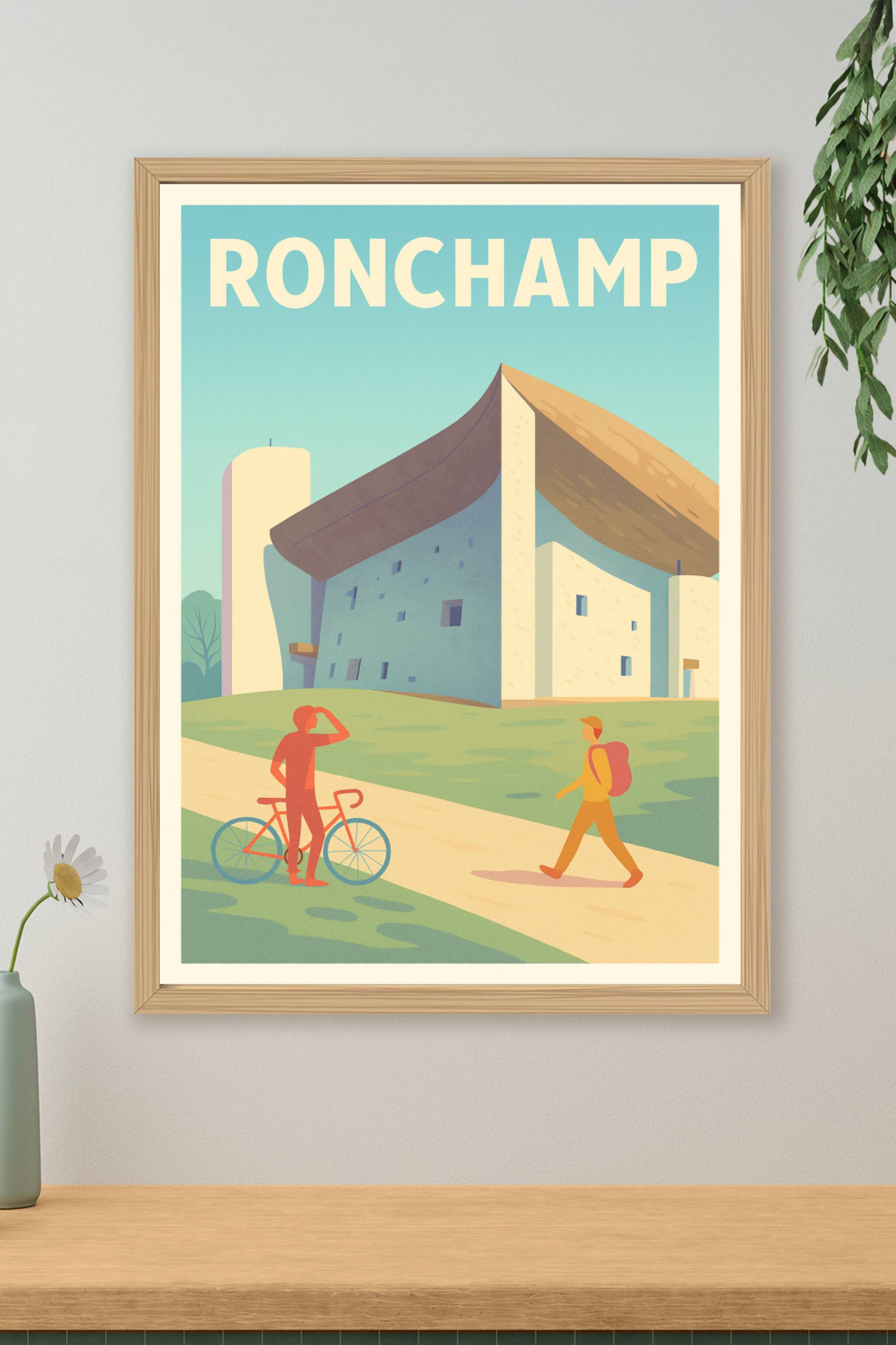 Affiche de Ronchamp - Découvrez l'emblématique Chapelle Notre-Dame du Haut
