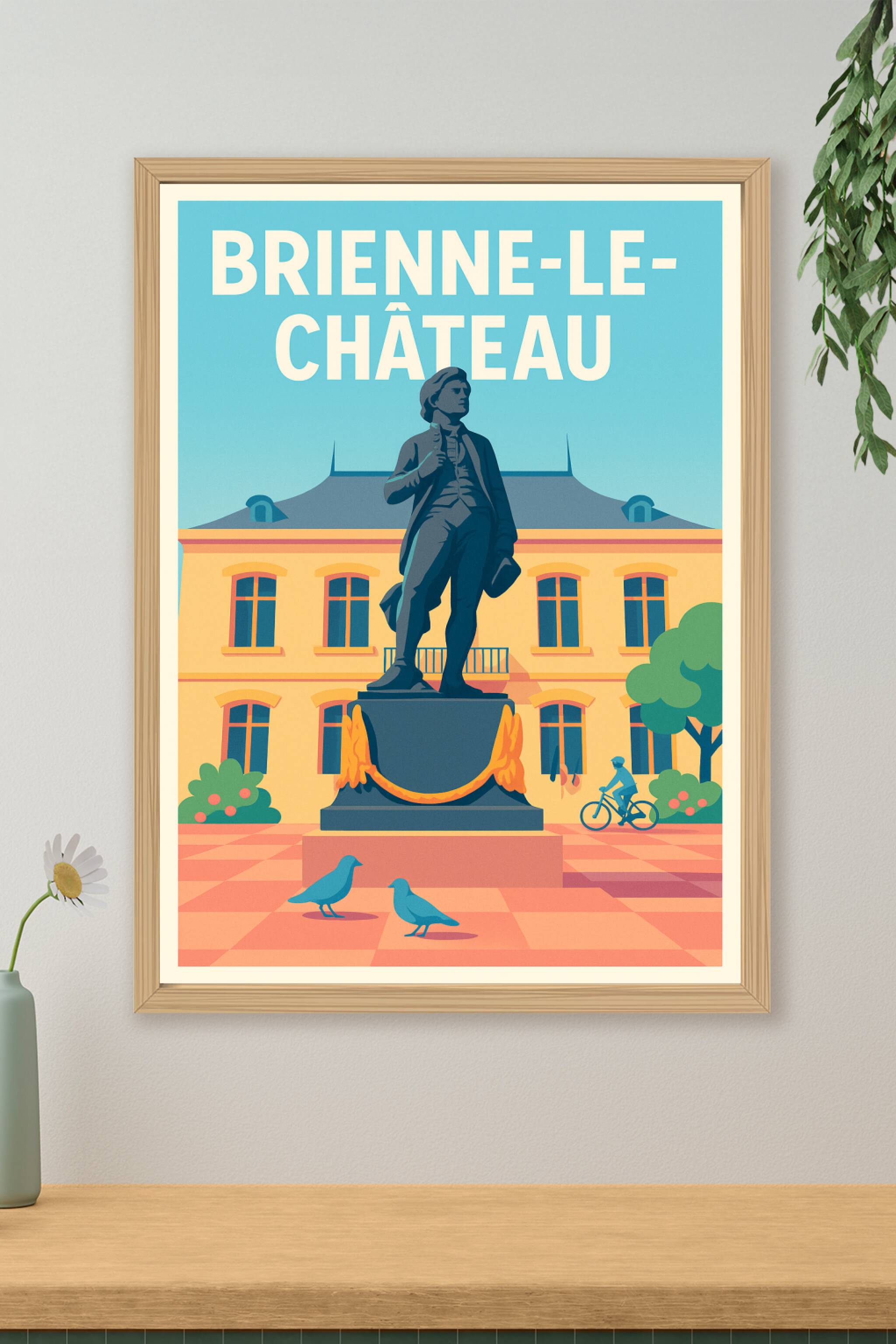 Affiche de Brienne-le-Château - Charme historique au pied de la statue