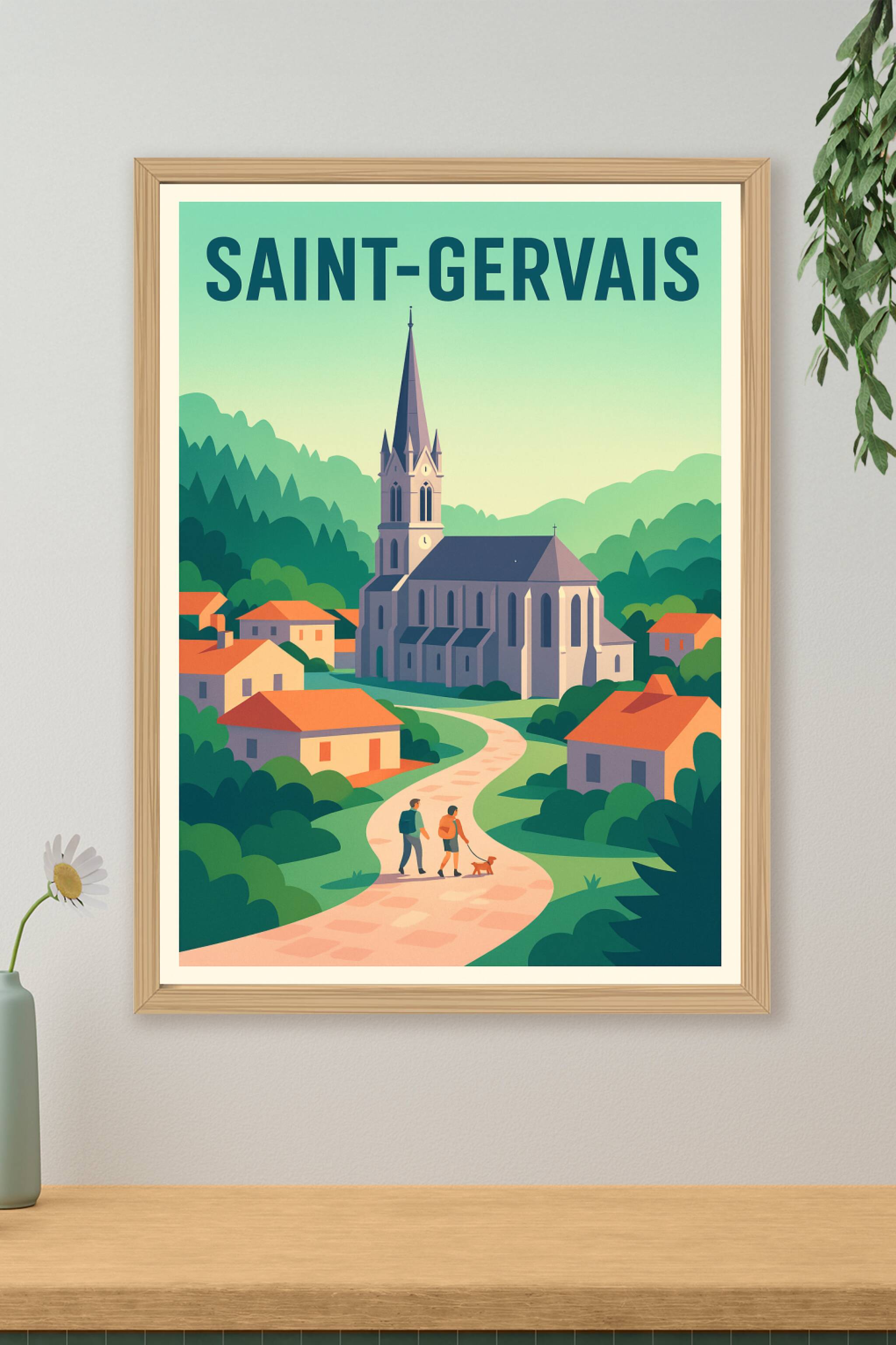Affiche de Saint-Gervais - Charme et sérénité au cœur de la nature