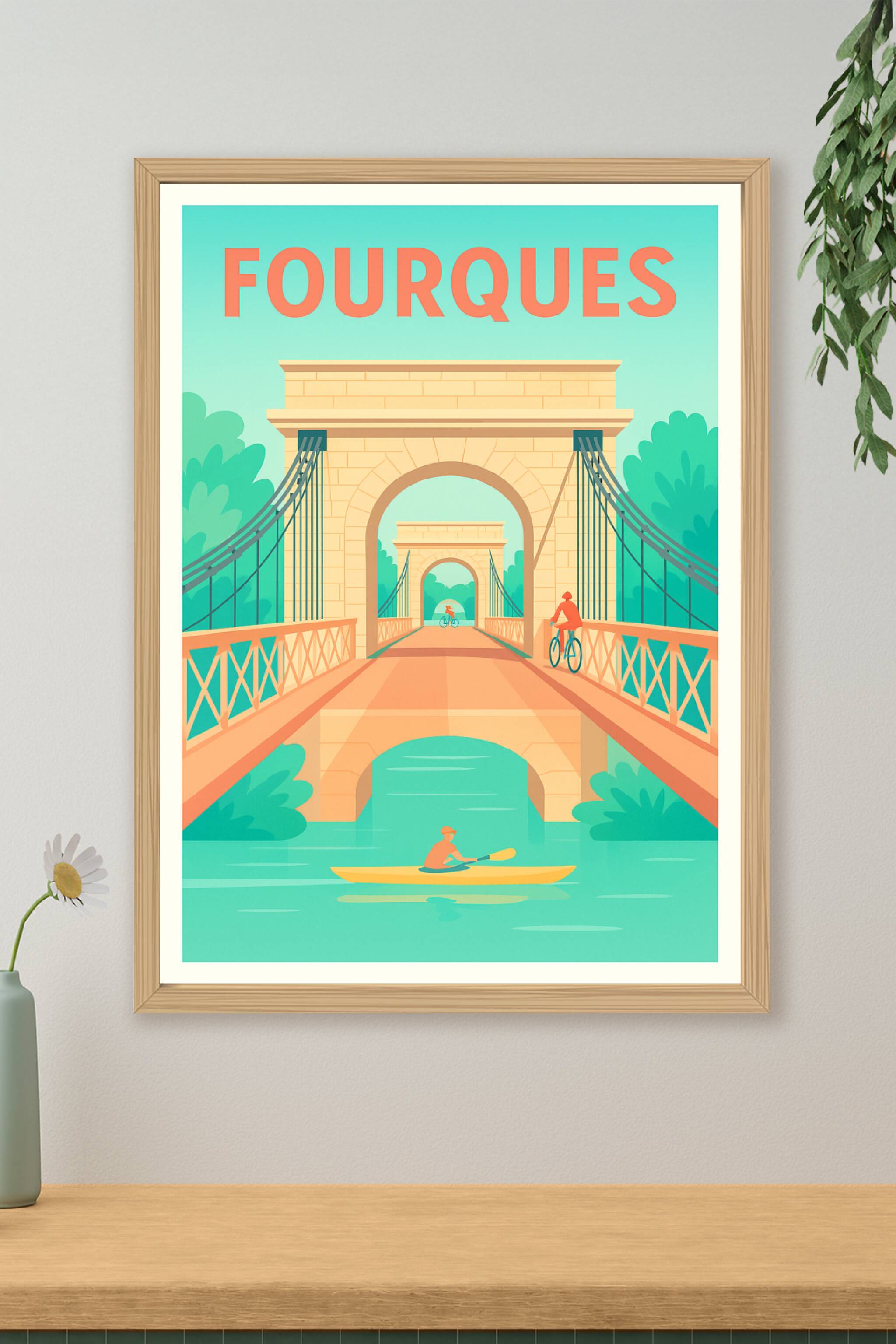 Affiche de Fourques - Escapade douce entre rivière et ponts historiques