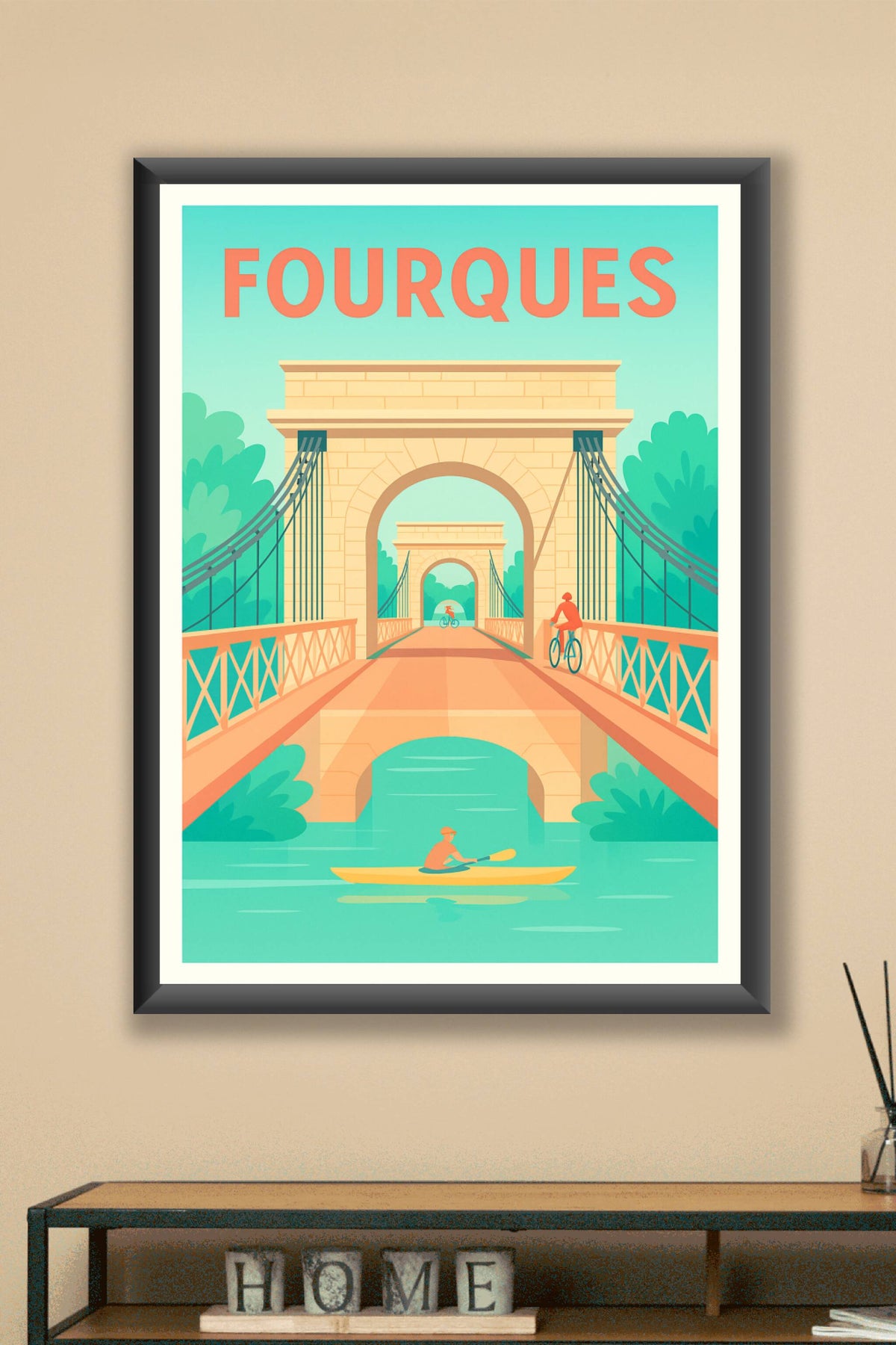 Affiche de Fourques - Escapade douce entre rivière et ponts historiques