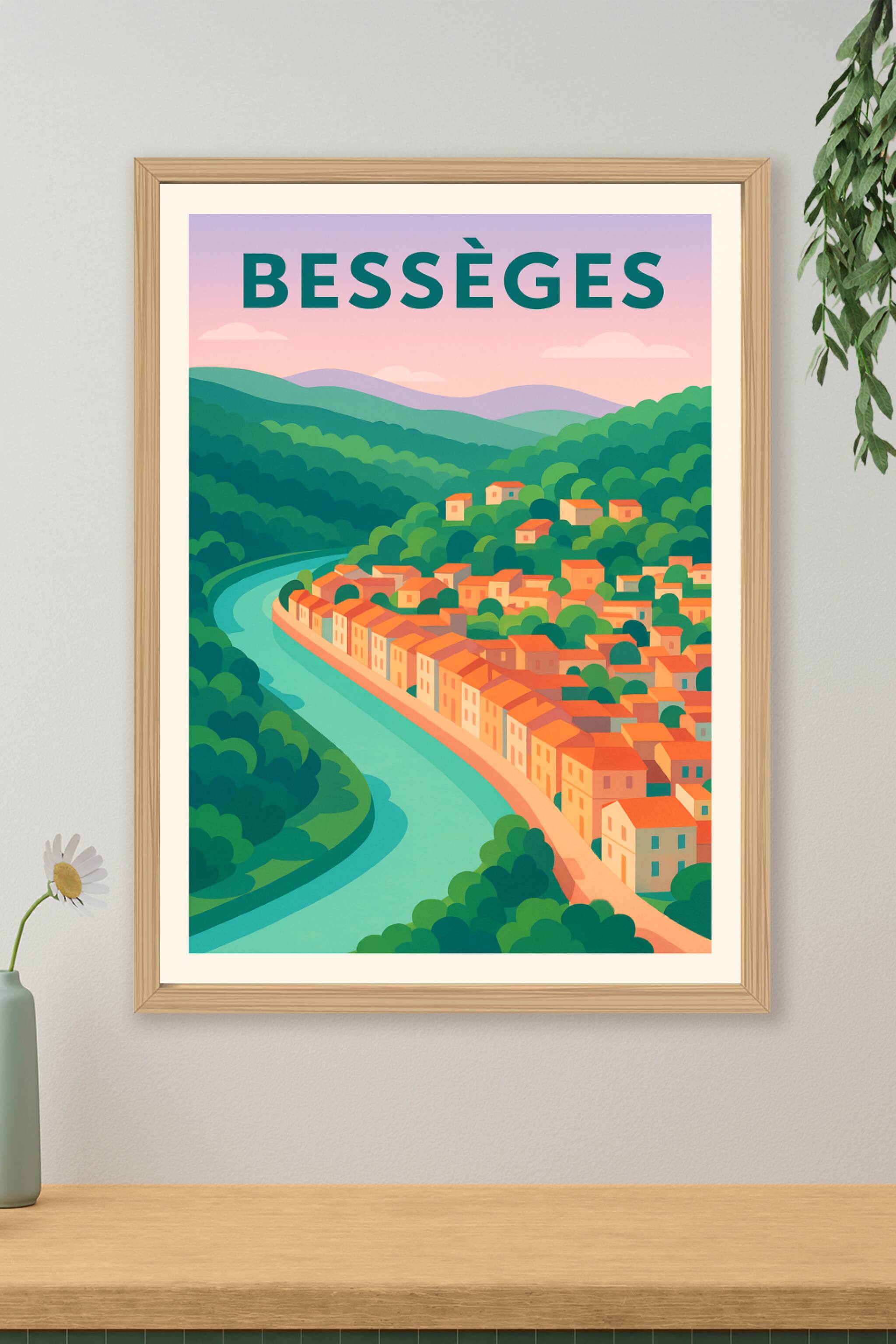 Affiche de Bessèges - Charme et sérénité au fil de la rivière