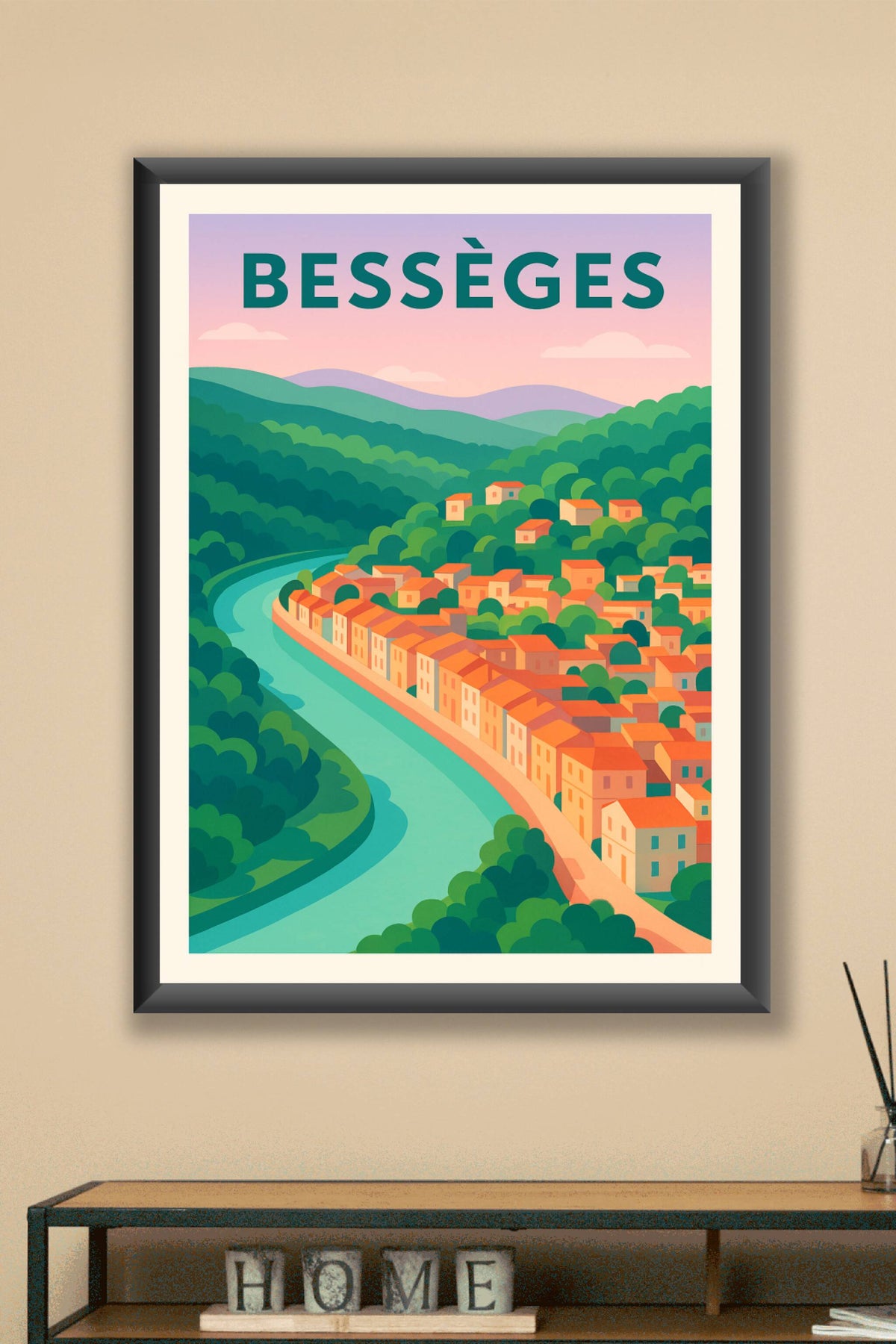 Affiche de Bessèges - Charme et sérénité au fil de la rivière