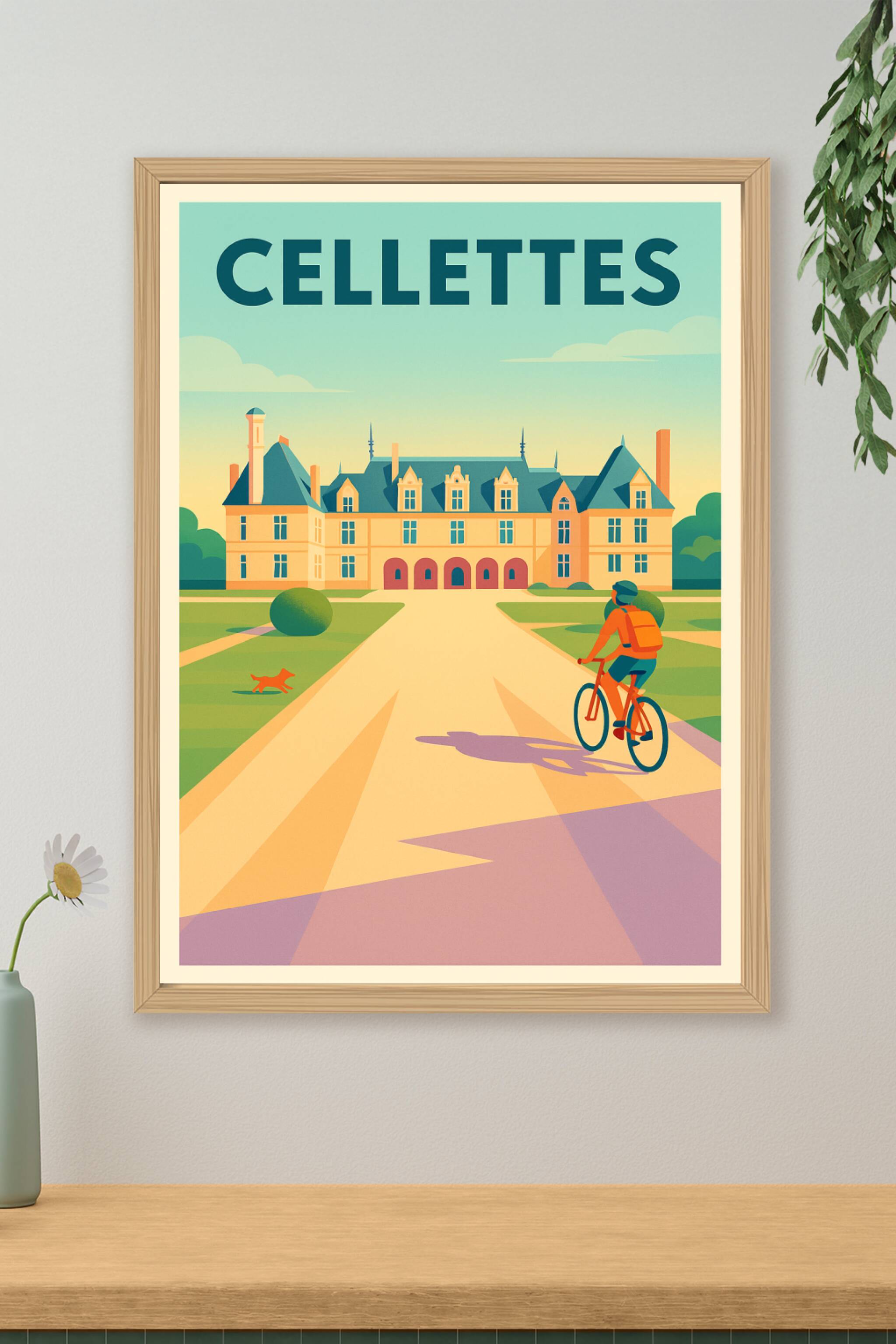 Affiche de Cellettes - Escapade à vélo au cœur du patrimoine
