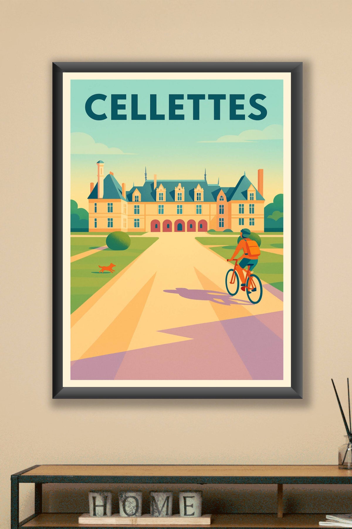 Affiche de Cellettes - Escapade à vélo au cœur du patrimoine