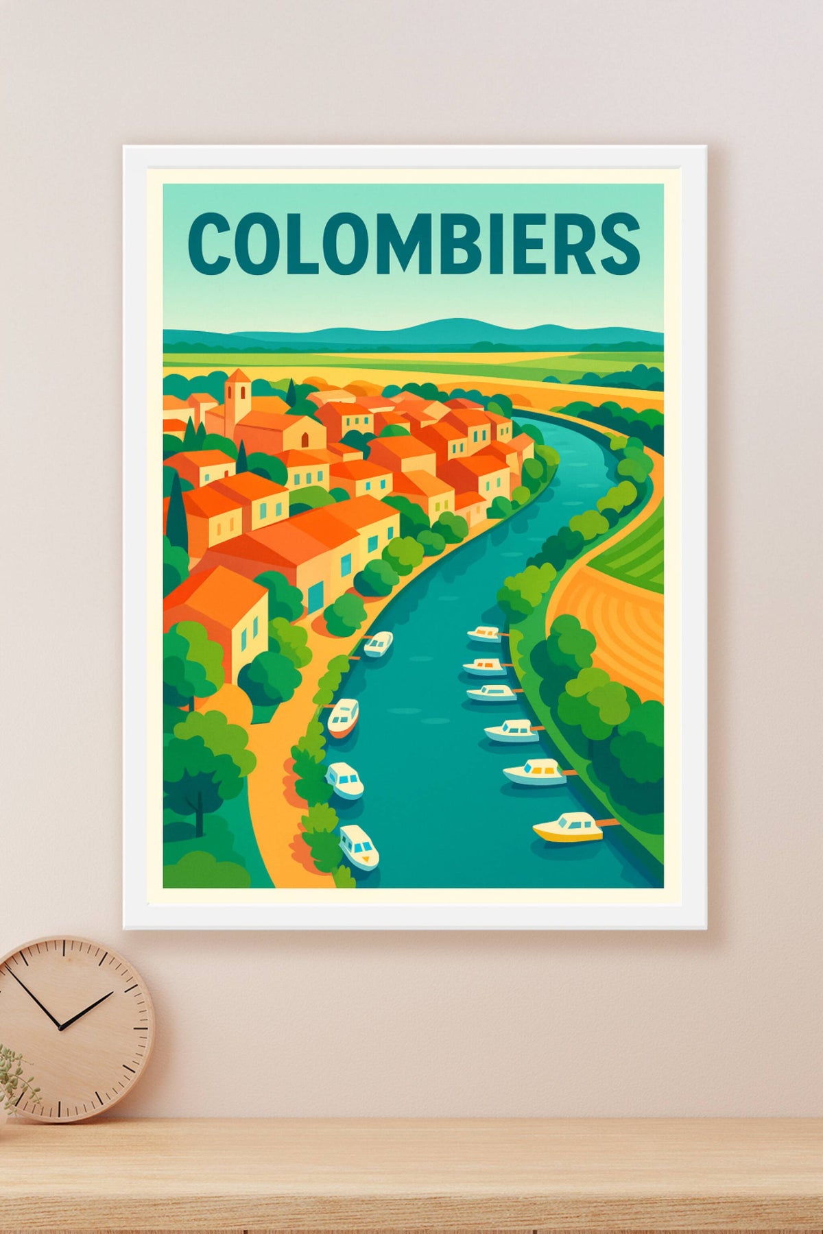 Affiche de Colombiers - Charme et douceur au fil de l'eau