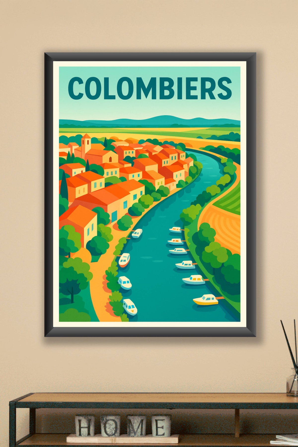 Affiche de Colombiers - Charme et douceur au fil de l'eau