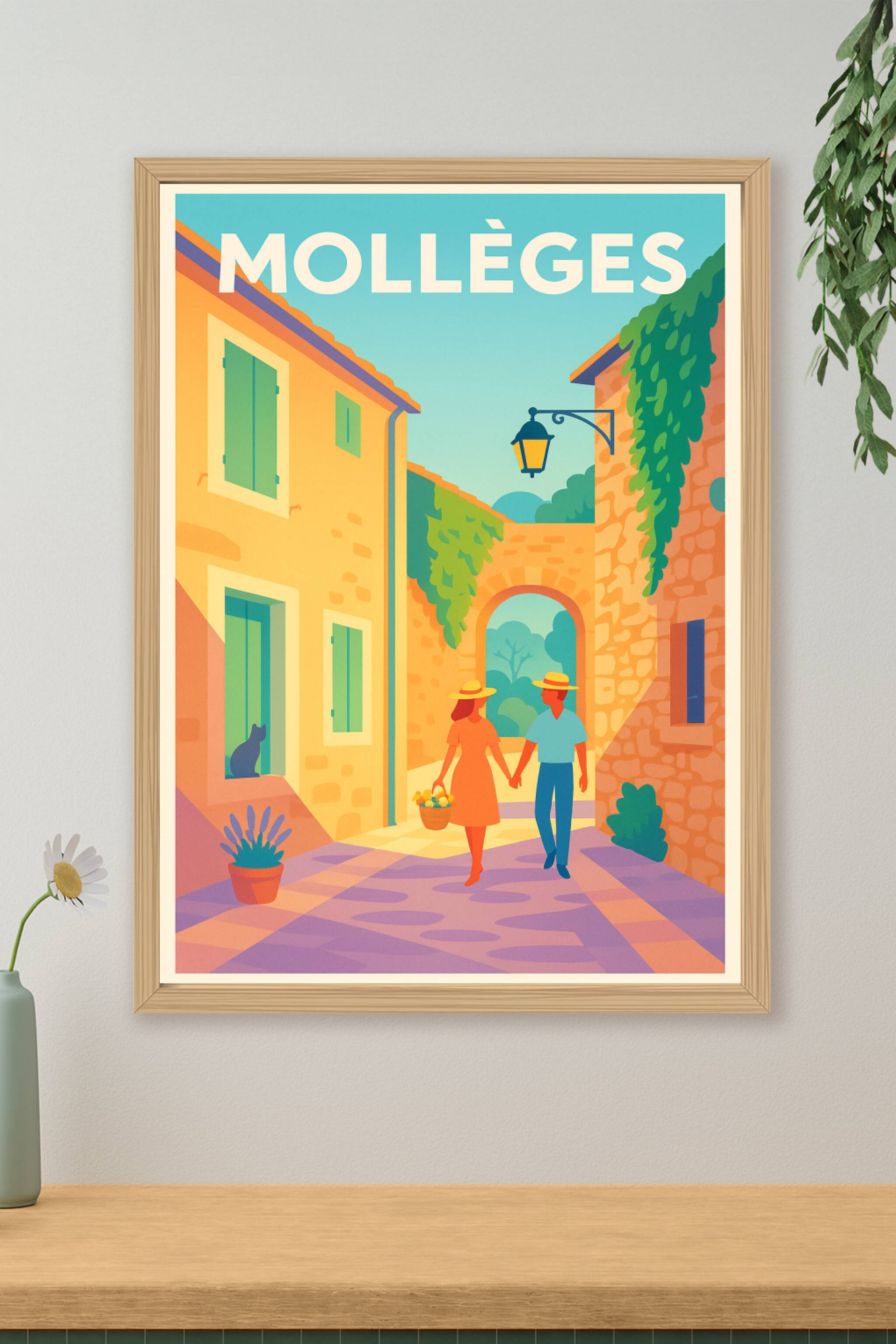 Affiche de Mollégès - Promenade ensoleillée au cœur du village