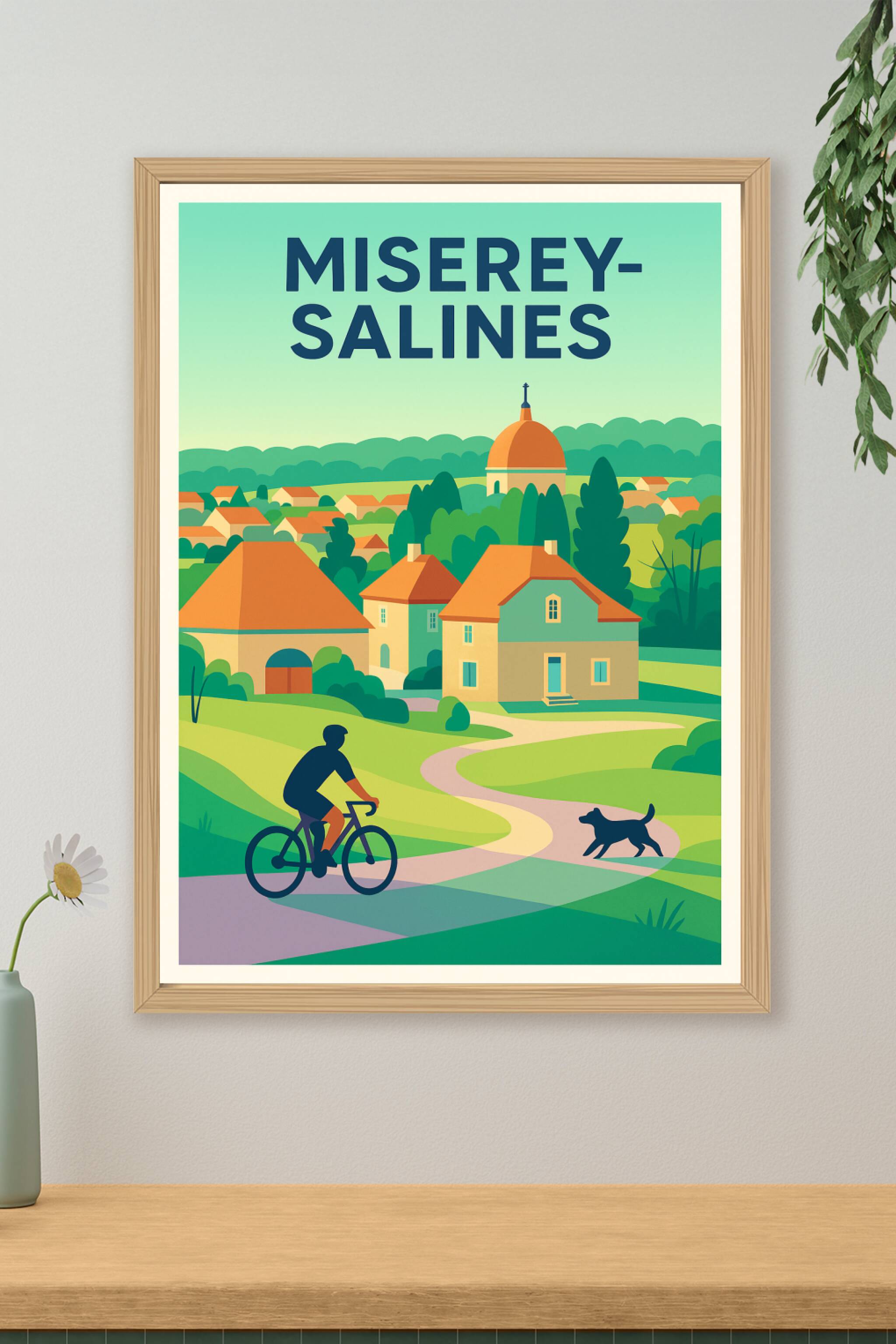 Affiche de Miserey-Salines - Tranquillité et charme à vélo