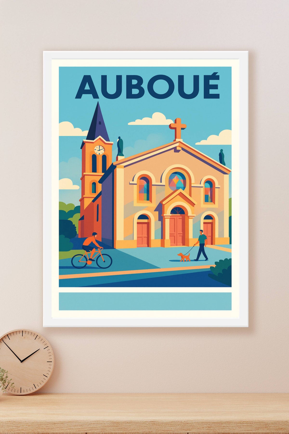 Affiche de Auboué - L'église au cœur d'une vie paisible