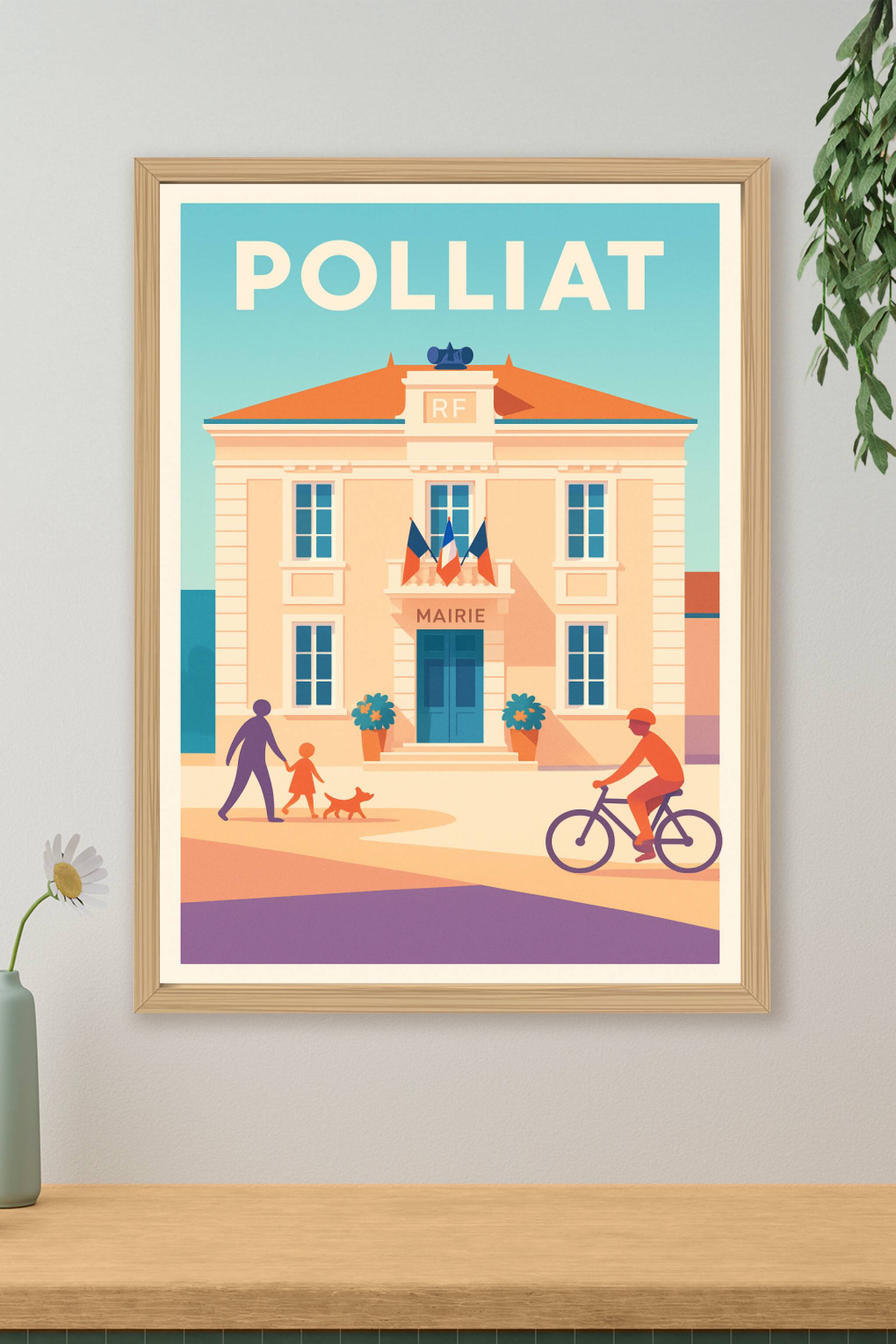 Affiche de Polliat - Charme et Sérénité au Cœur du Village