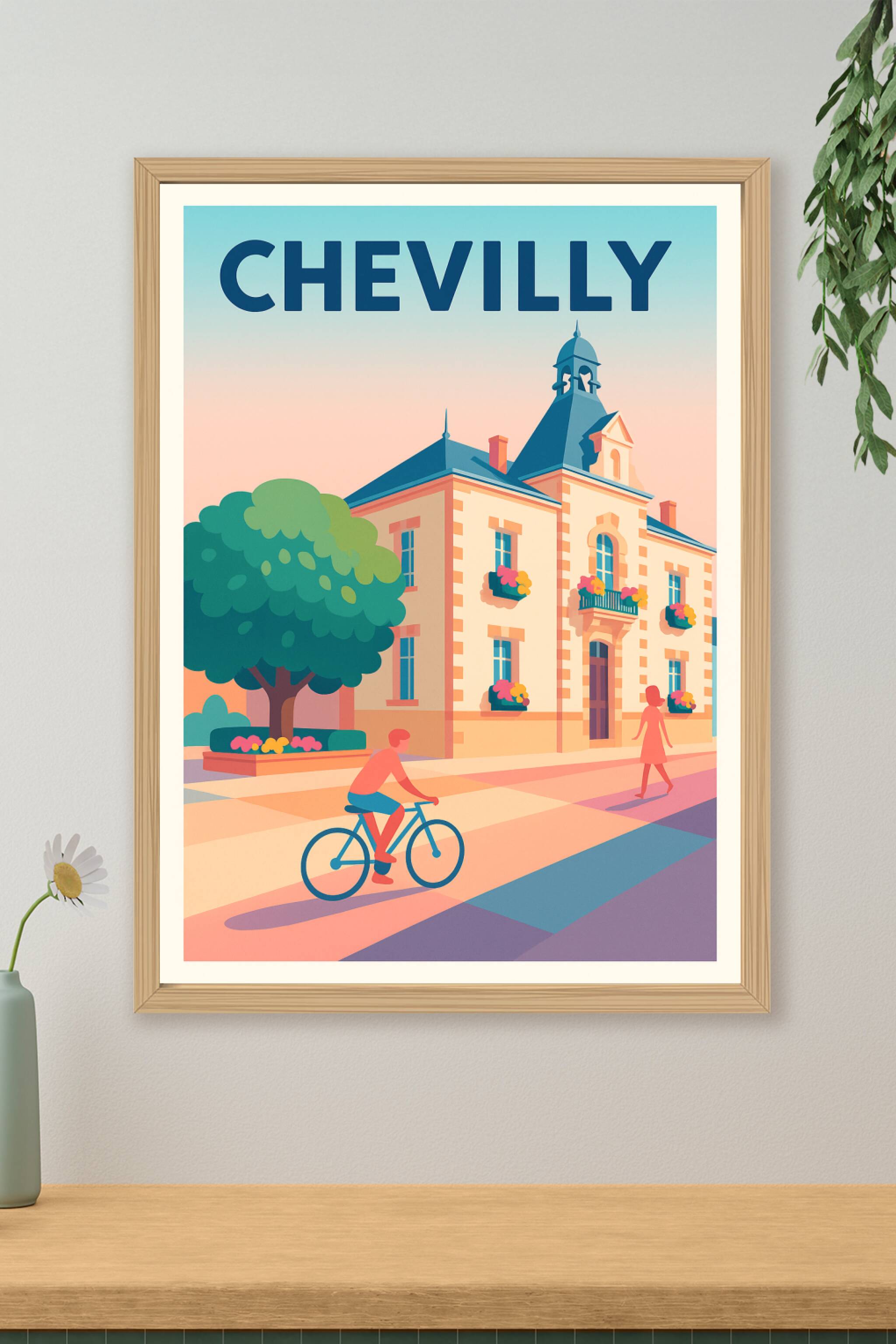 Affiche de Chevilly - Charme et douceur de vie en illustration